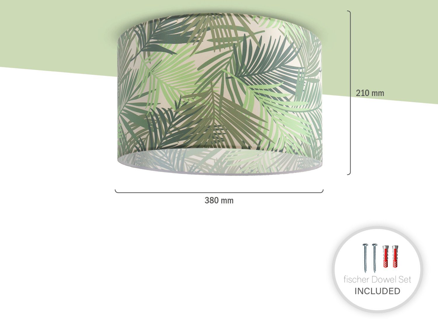 Paco Home Plafondlamp Oostende 534 Plafondlamp woonkamer lampenkap eettafel slaapkamer palm