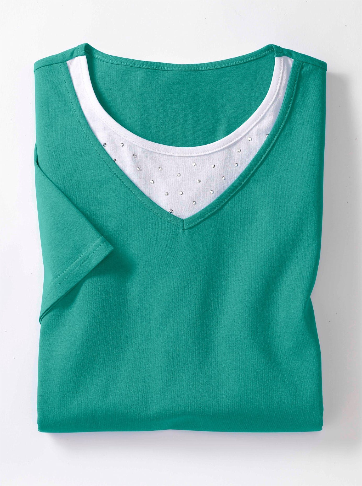 Classic Basics Shirt met korte mouwen 2-in-1-Shirt (1-delig)