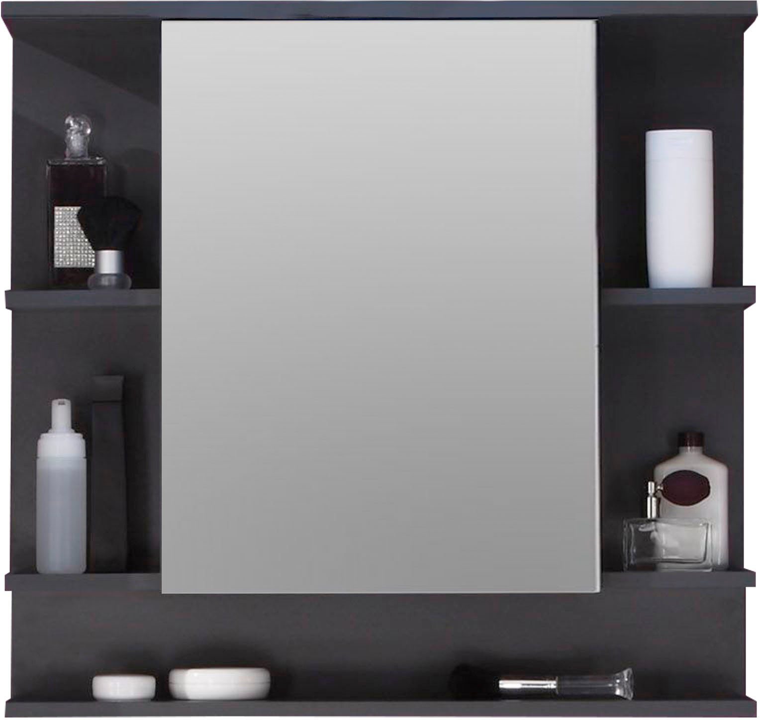 welltime Spiegelkast TIAS Spiegel, BxHxD: ca. 72 x 76 x 20 cm, donkergrijs, zonder verlichting (1 stuk)