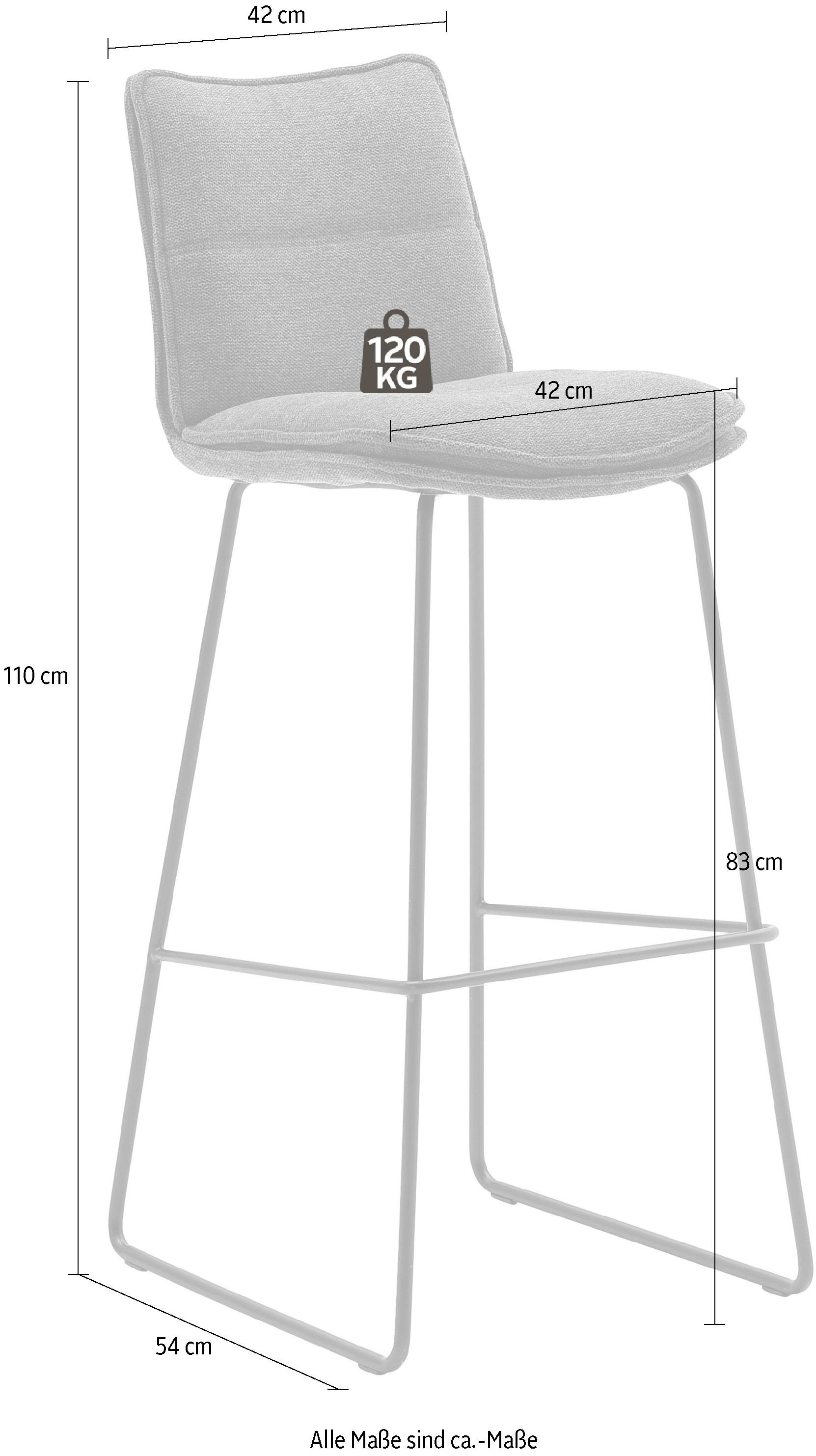 MCA furniture Barkruk Hampton Barkruk 180º draaibaar met nivellering, tot 120 kg belastbaar (2 stuks)