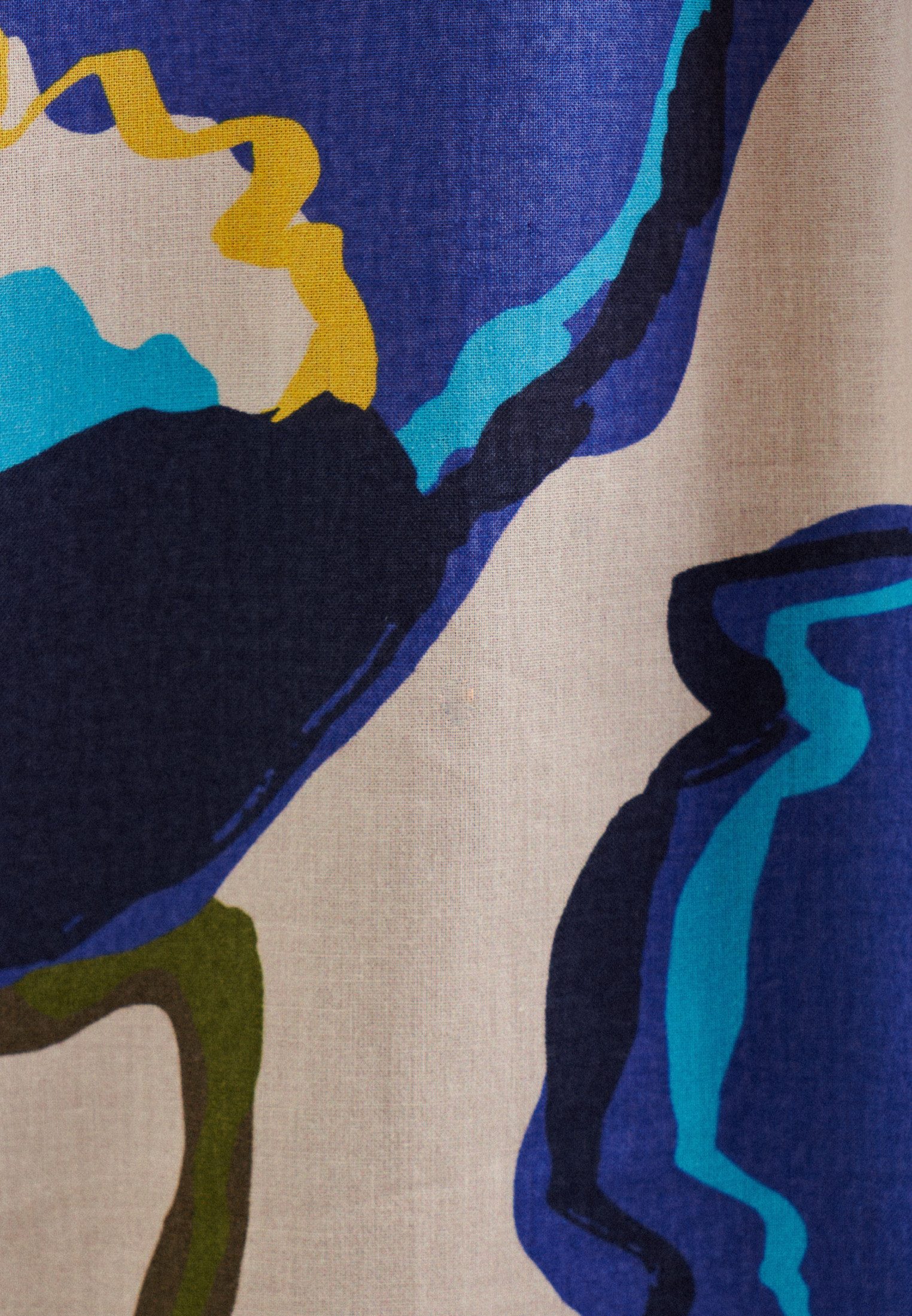 seidensticker Klassieke blouse Zwarte roos Tuniek bloemmotief