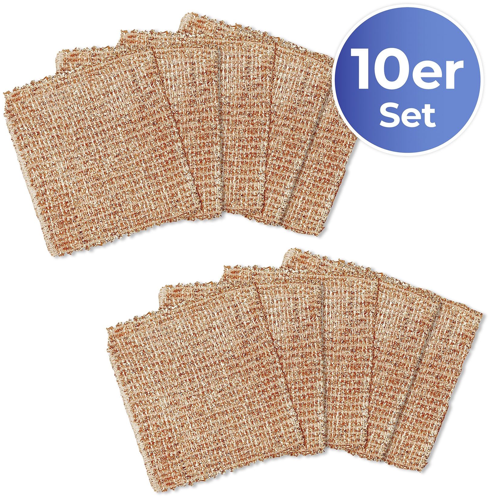 Maximex Reinigingsdoekje Koper doek verwijdert voorzichtig hardnekkig vuil, roestvrij en uitwasbaar (set, 10 stuks) toebehoren rood