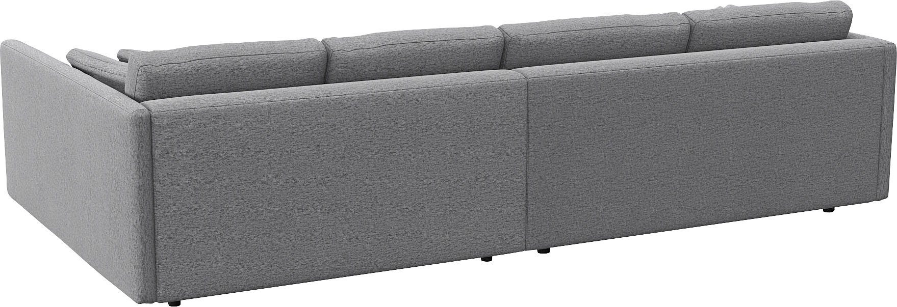 FLEXLUX Hoekbank Lovane Zacht en zeer comfortabel, grote zitdiepte op koudschuim, inclusief sierkussen