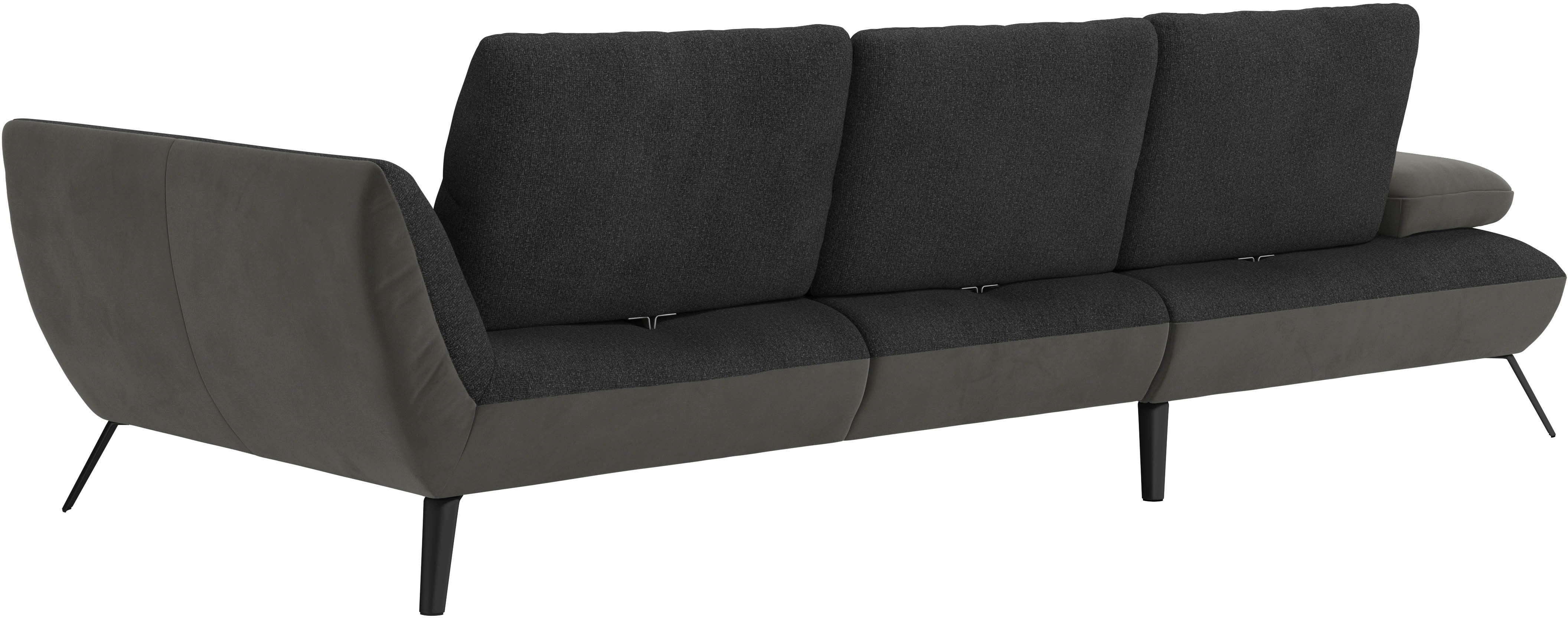 Places of Style Hoekbank Mikado L-vorm incl. zitdiepteverstelling en armleuningverstelling