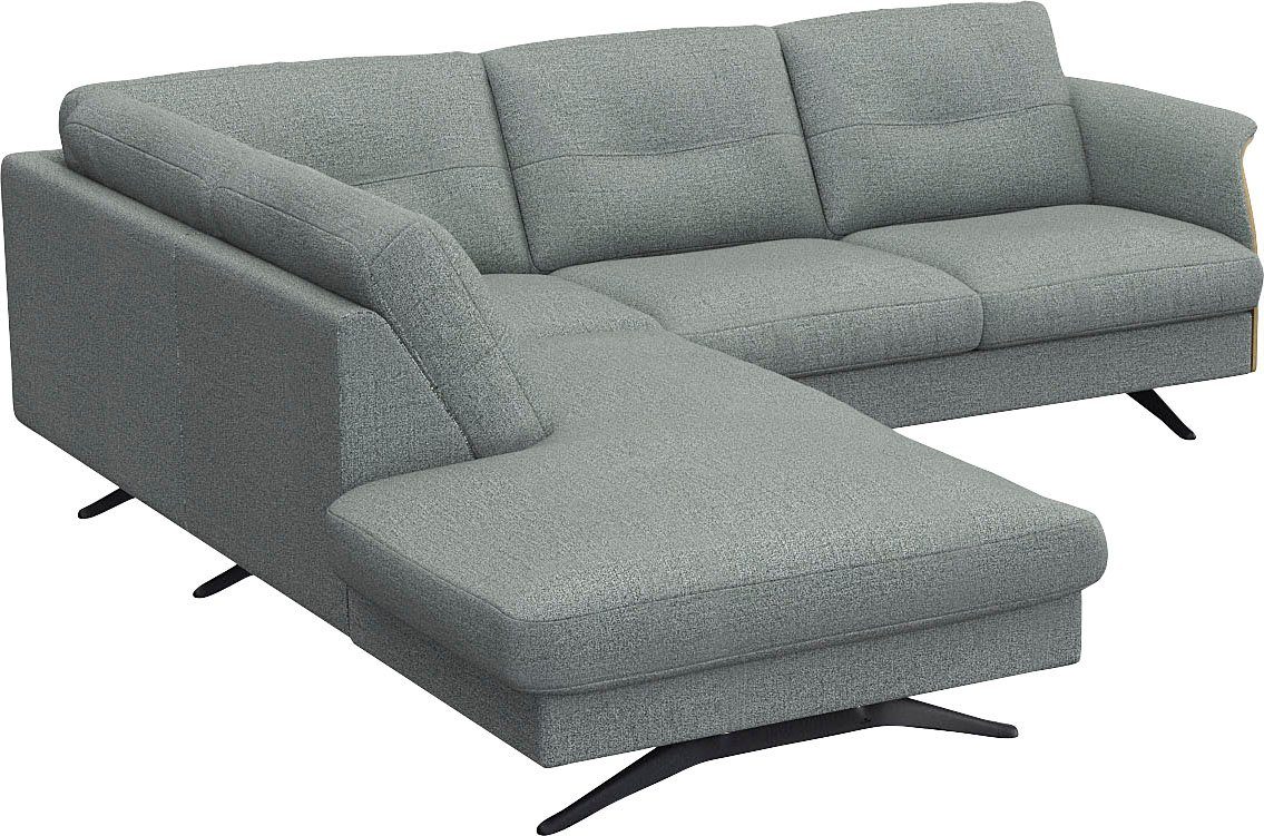 FLEXLUX Hoekbank Glow, super comfortabel door hoogwaardige zitconstructie met binnenvering, L-vorm