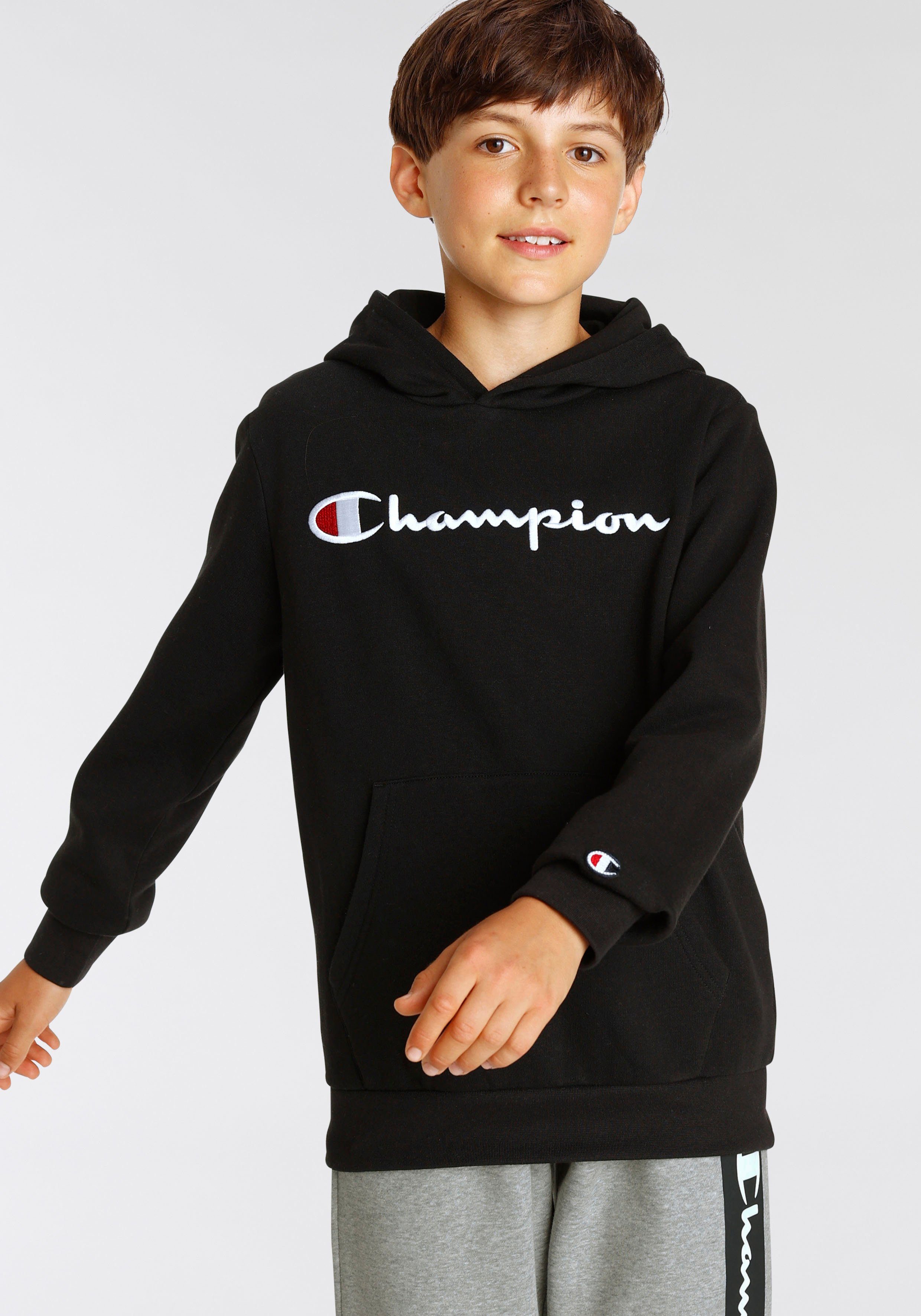 Champion Sweatshirt Classic Hooded Sweatshirt large Logo voor kinderen