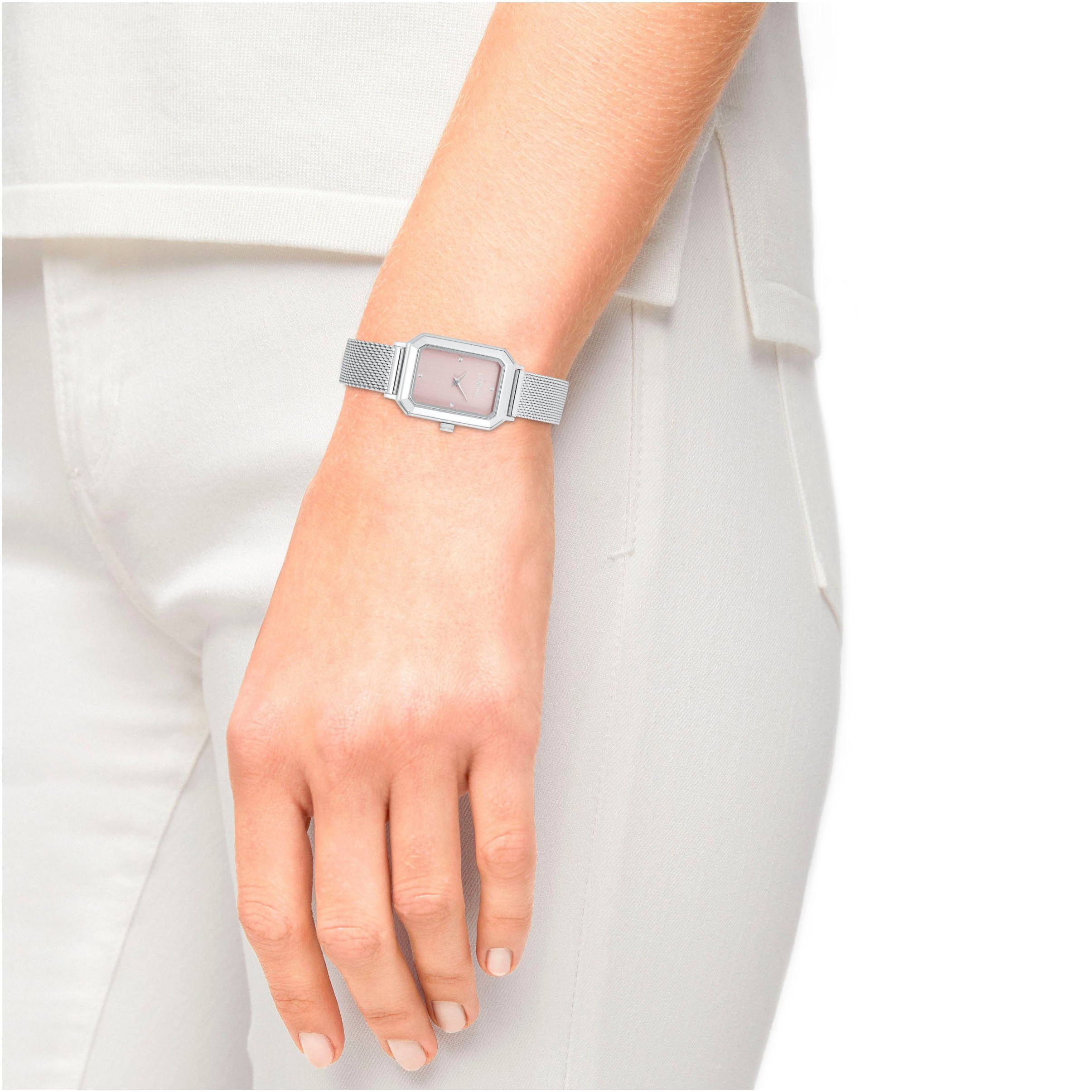 s.Oliver Kwartshorloge Horloge, dameshorloge, analoog, stalen armband