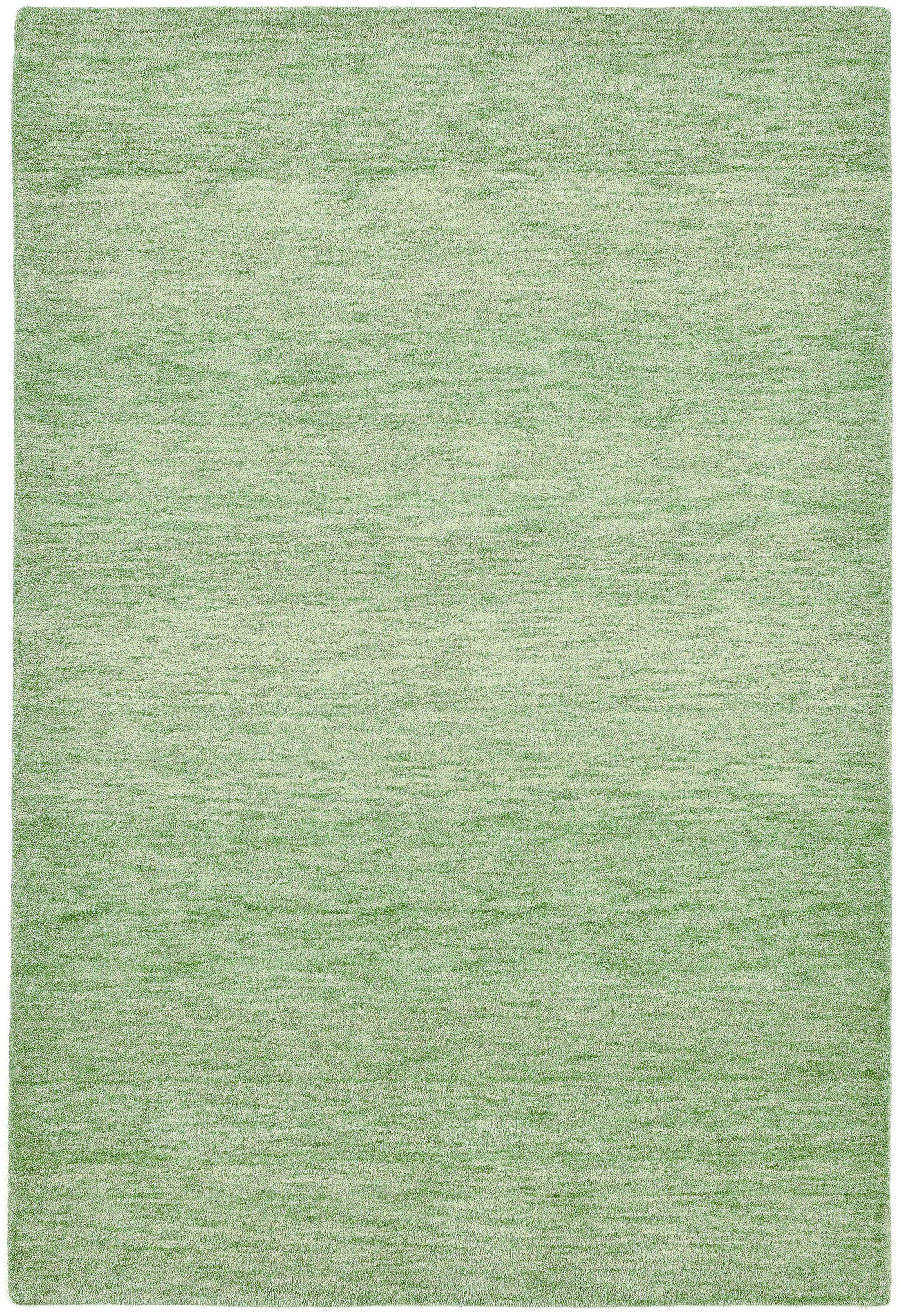 THEKO Wollen kleed Gabbeh uni, Handgeweven vloerkleed, mêlee, zuivere wol, met de hand geweven