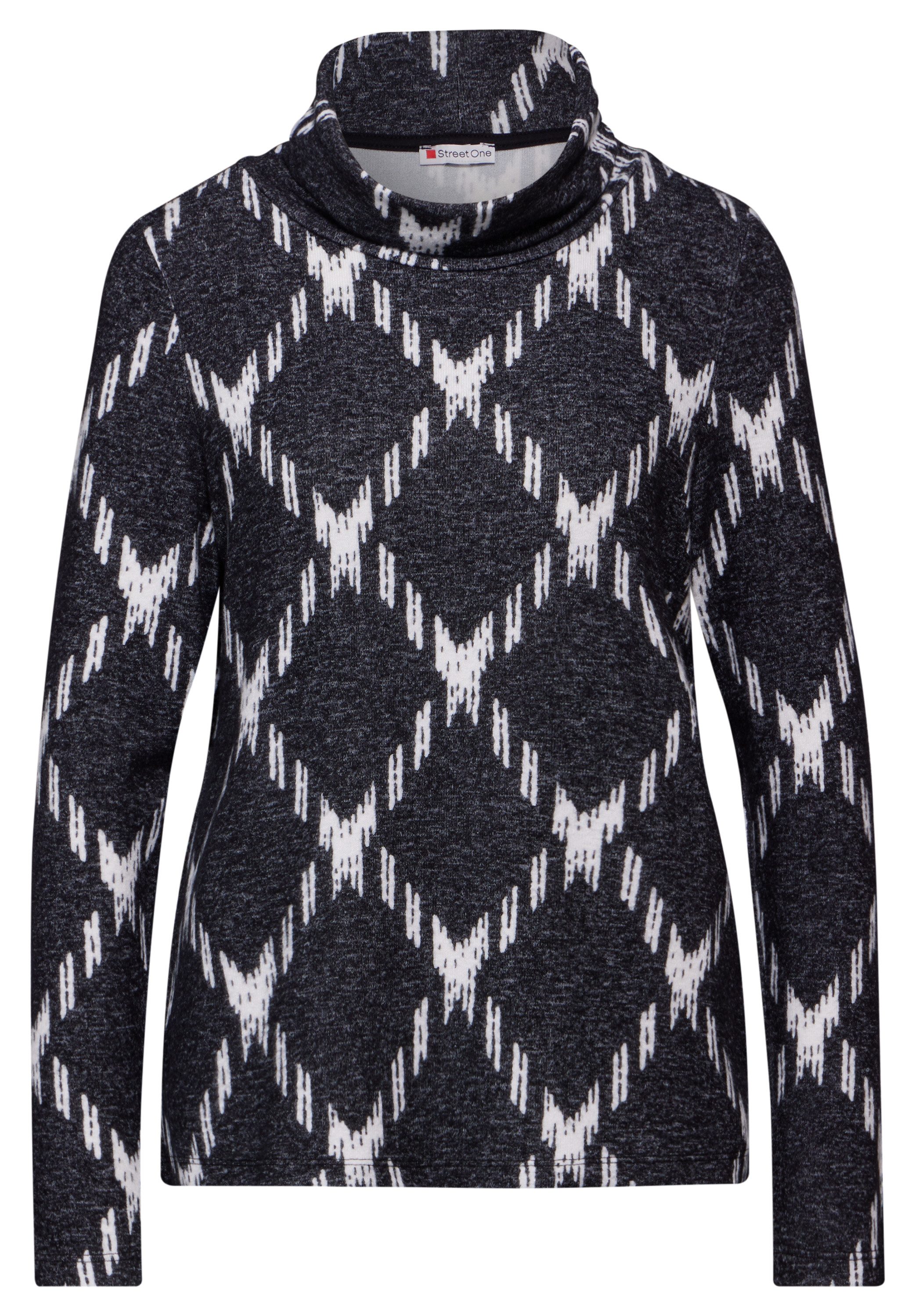 STREET ONE Shirt met lange mouwen met col