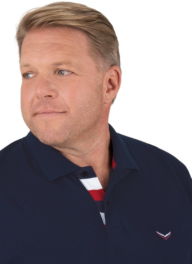 Trigema Poloshirt TRIGEMA poloshirt met driekleurige knoopsluiting (1-delig)