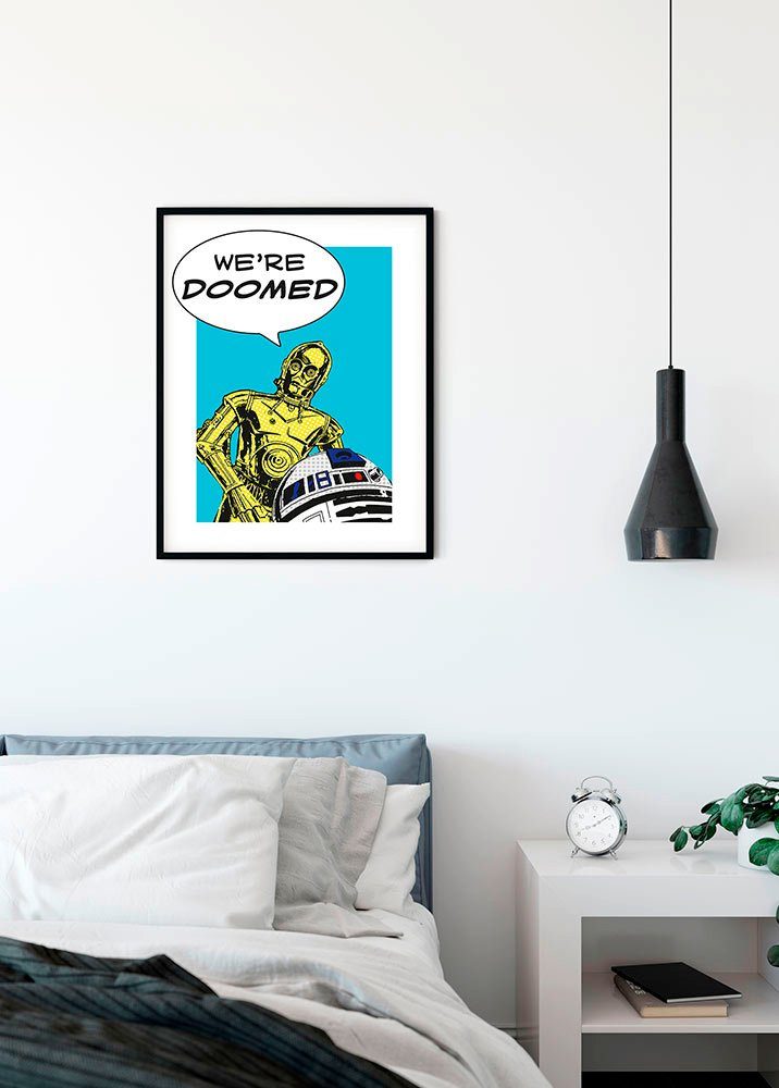 Komar Wanddecoratie Star Wars Classic stripverhaal aandeel Droids Wanddecoratie voor de kinderkamer - zonder lijst (1 stuk)