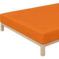 schlafgut hoeslaken frotté-stretch extra volumineus (1 stuk) oranje