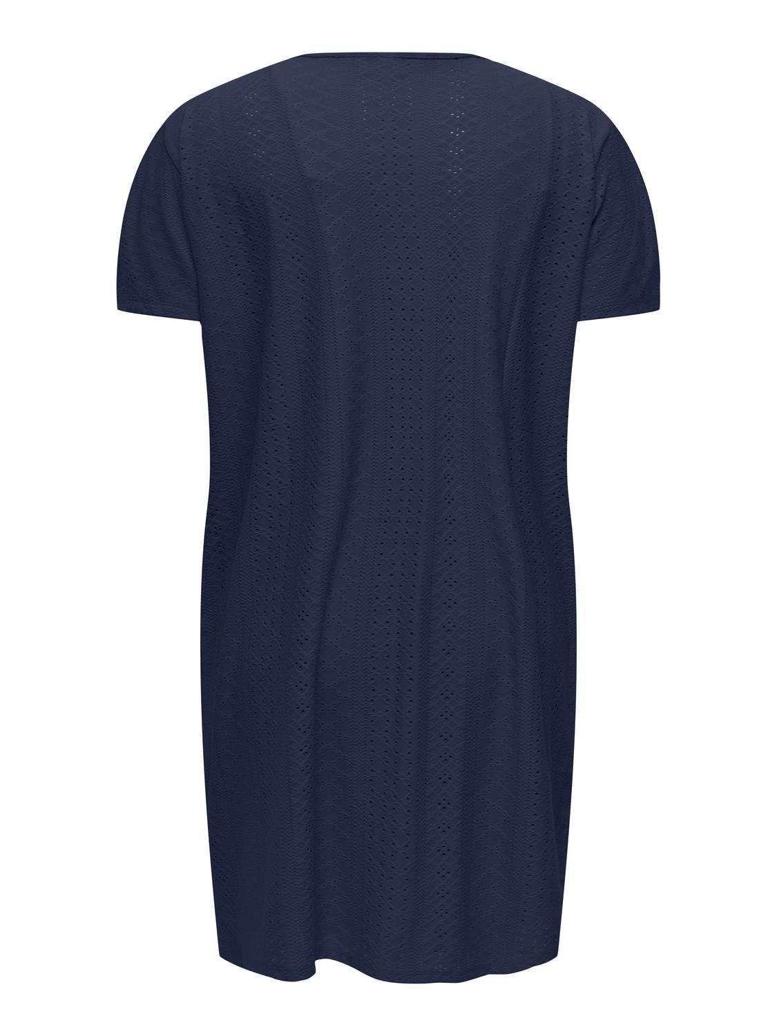 ONLY CARMAKOMA Midi-jurk CARZABBI LIFE SS V-NECK BLK DRESS JRS
