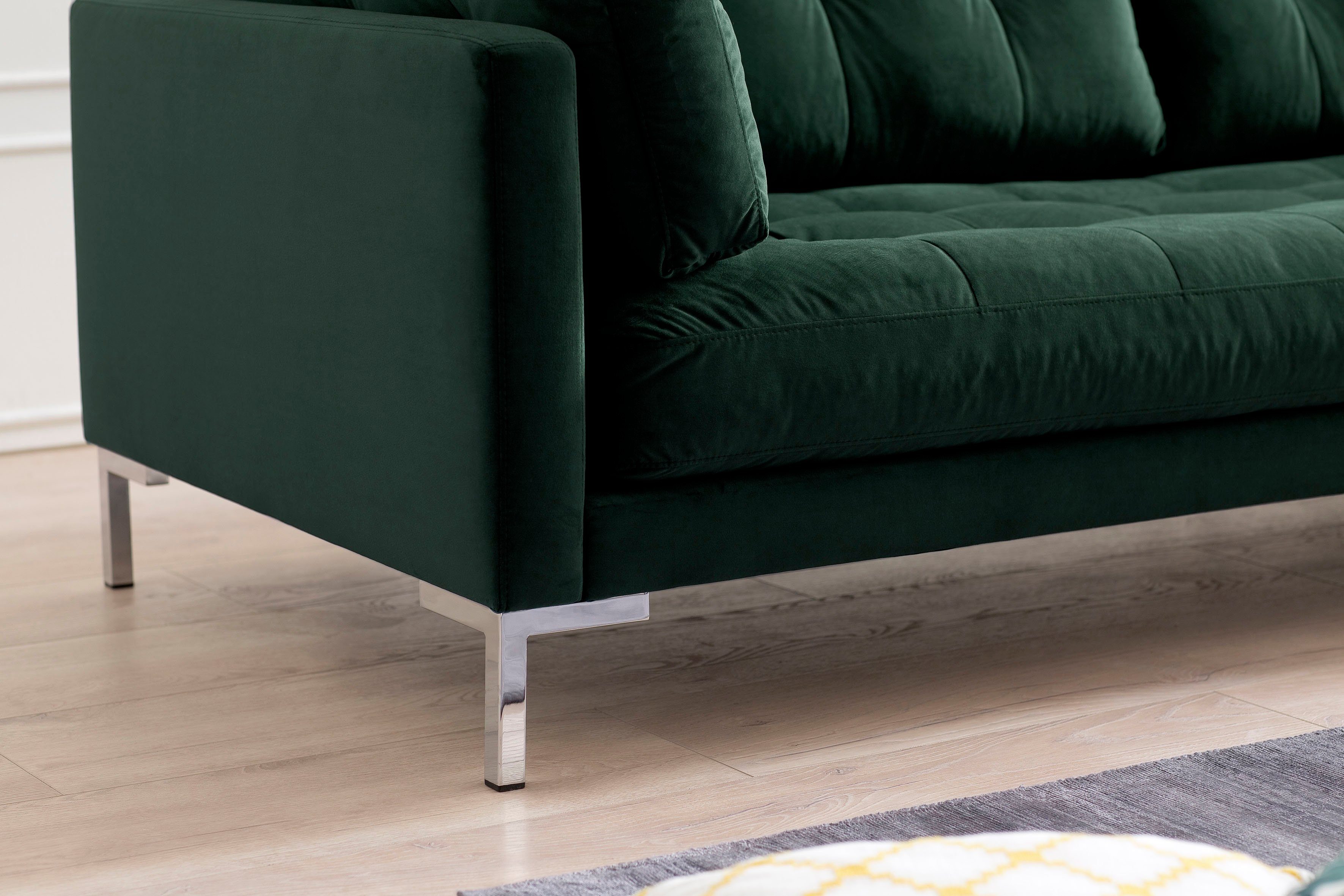 Trends by HG 2-zitsbank Landau in cordstof met metalen voet