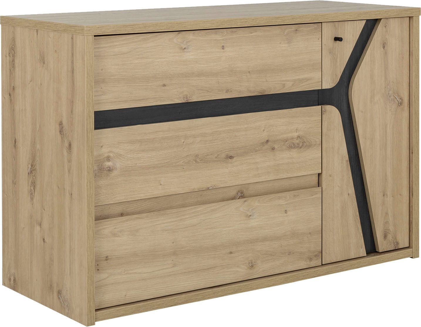 Gami Kast met laden en deuren Een maximum aan opbergruimte in deze commode: 3 lades, 1 deur.