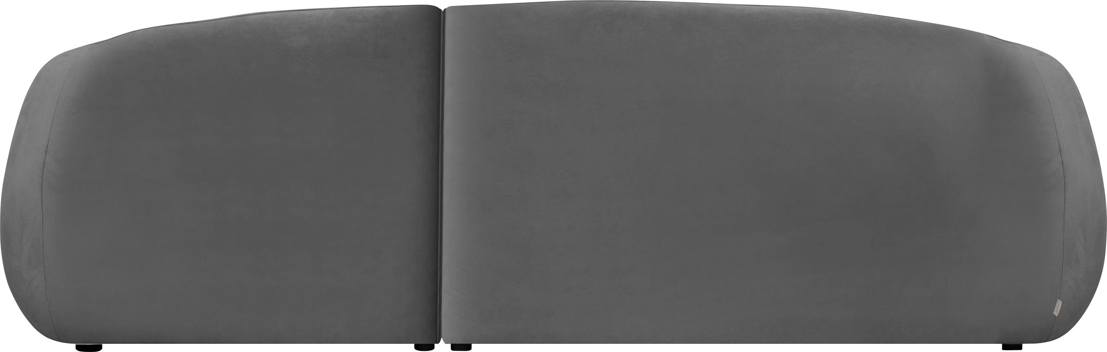LeGer Home by Lena Gercke Hoekbank YANI, L-vorm, designbank, organische vorm, afmetingen B/D/H: 255/170/81 cm