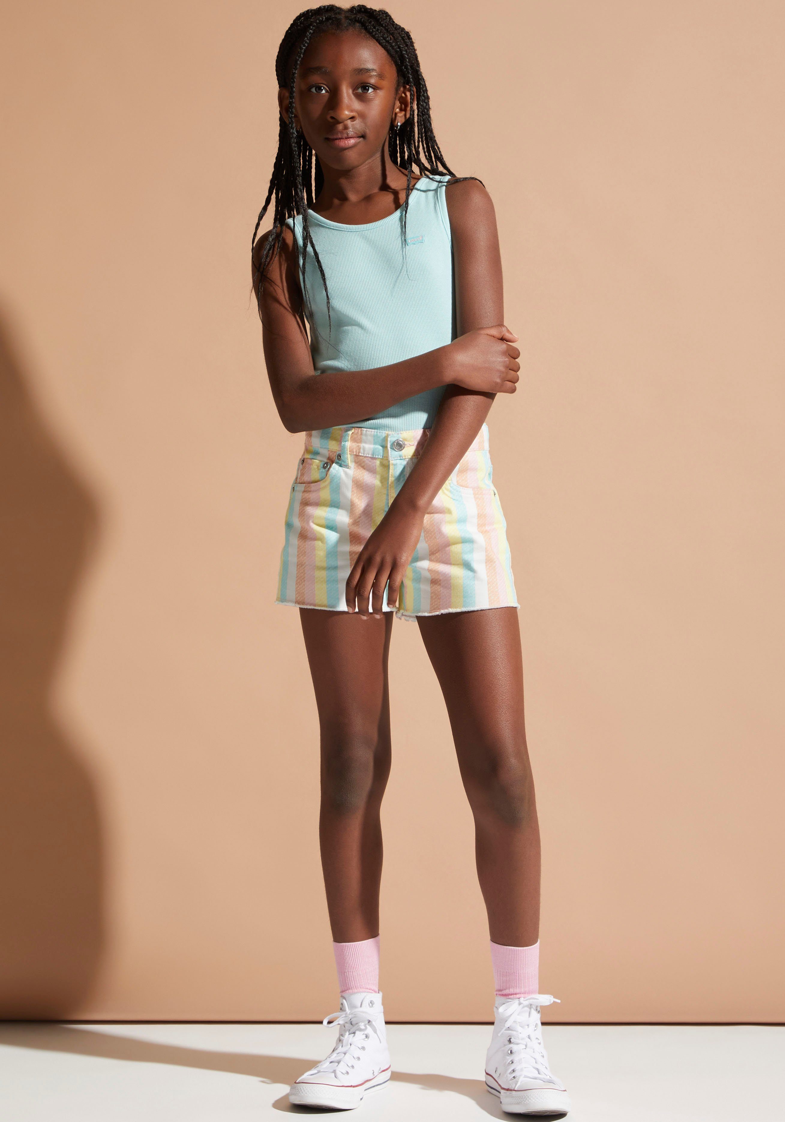 Levi's Kidswear Short met gekleurd streepjespatroon voor meisjes