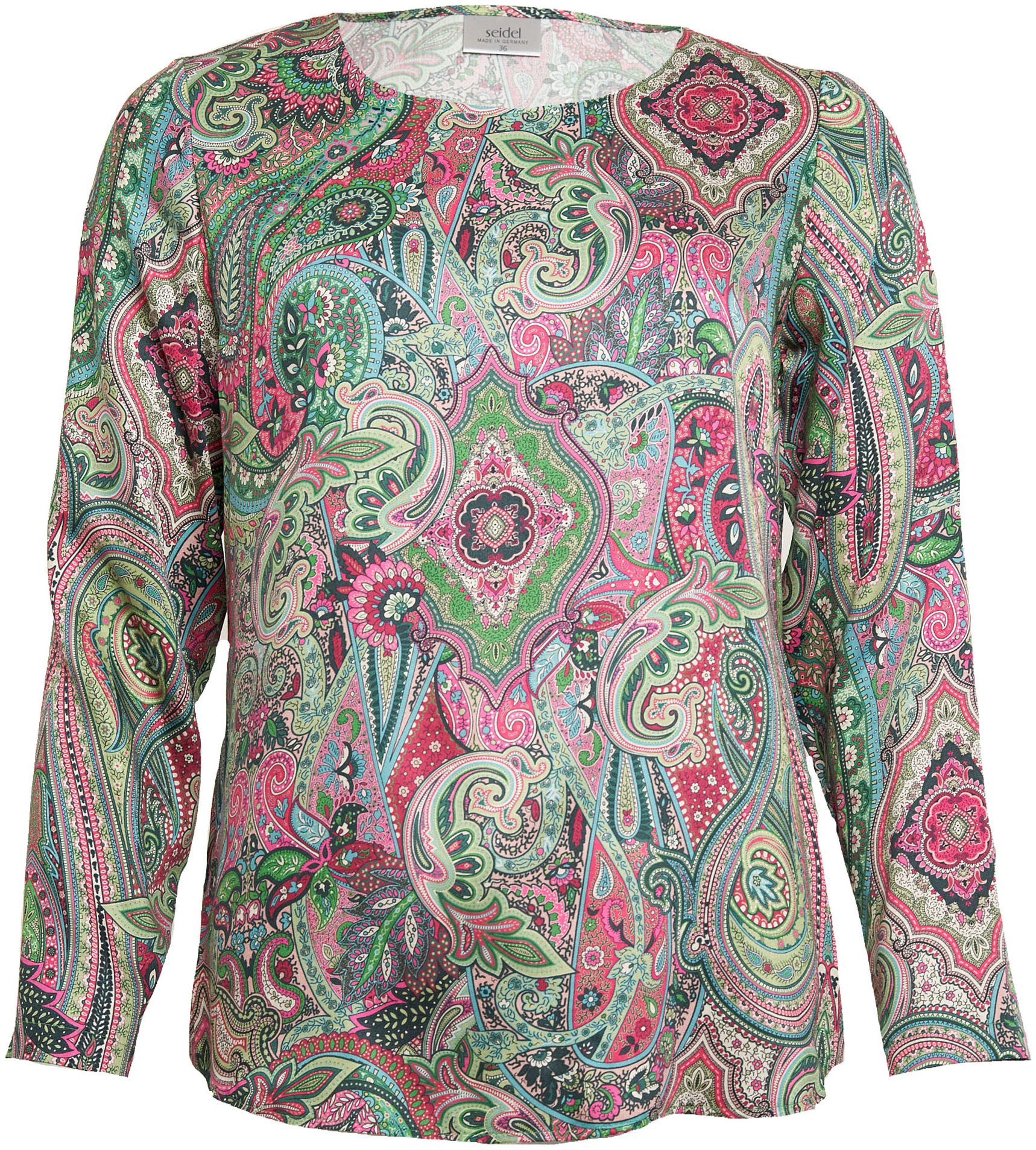 Seidel Moden Blouse met lange mouwen met all-over print, made in germany