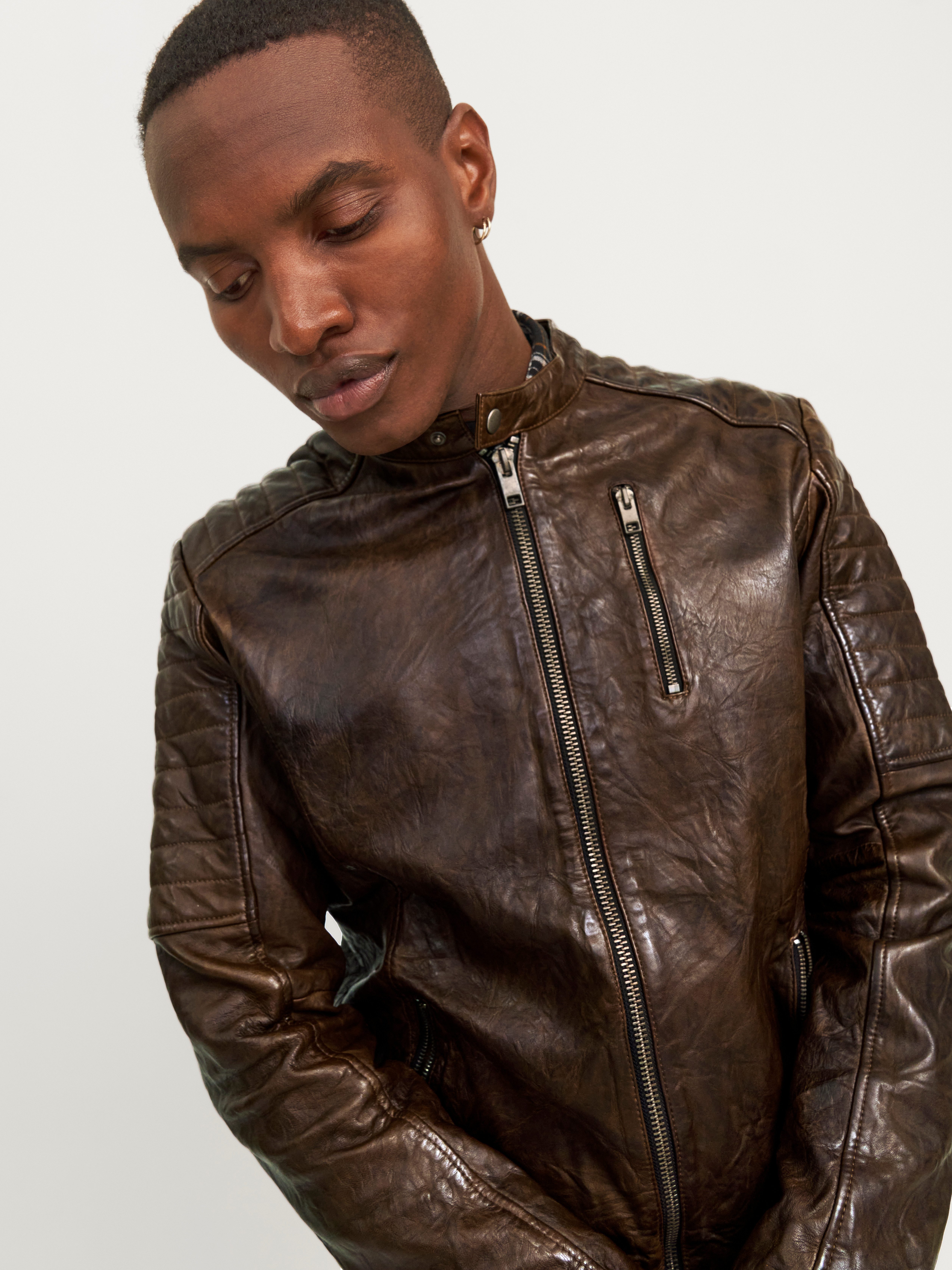 Jack & Jones Leren jack JJERICHARD LEATHER JACKET NOOS