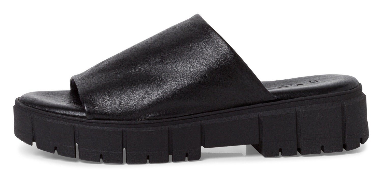 Tamaris Slippers , plateau, zomerschoen, pantoffels in monochrome look
