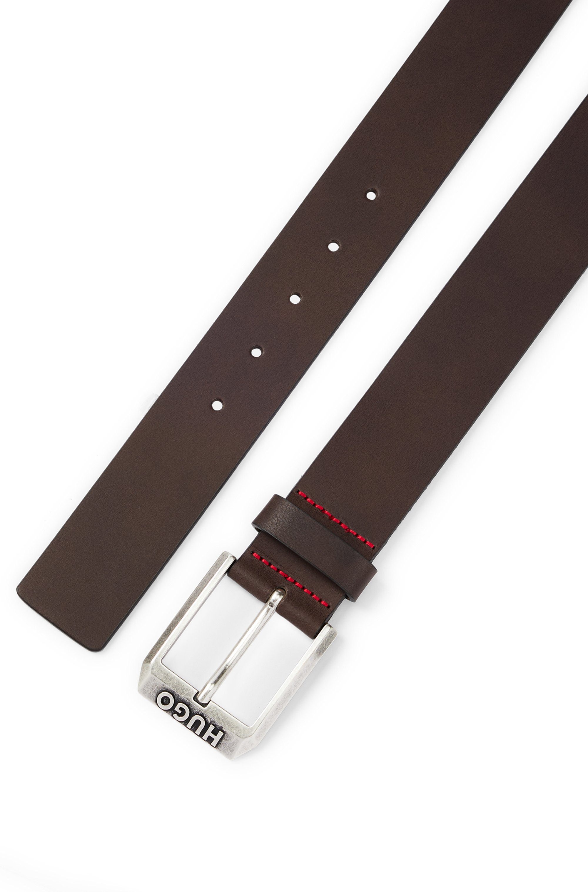 HUGO Leren riem Gelio-C_Sz40 Met merkembleem van HUGO