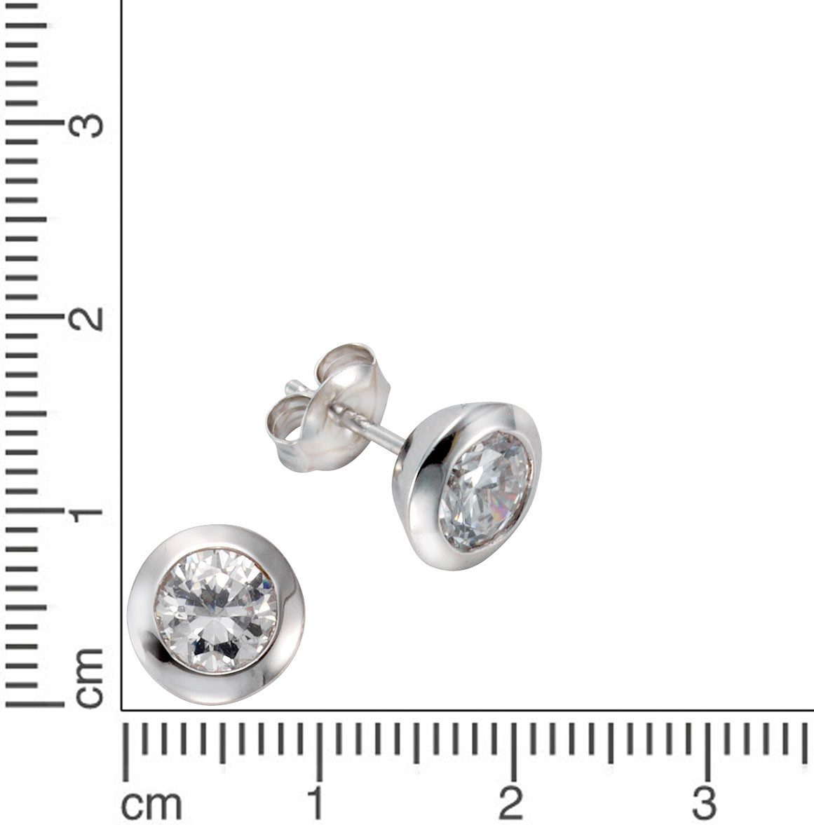 Firetti Paar oorstekers Sieraad Geschenk, Oorbellen Solitair, zilver 925
