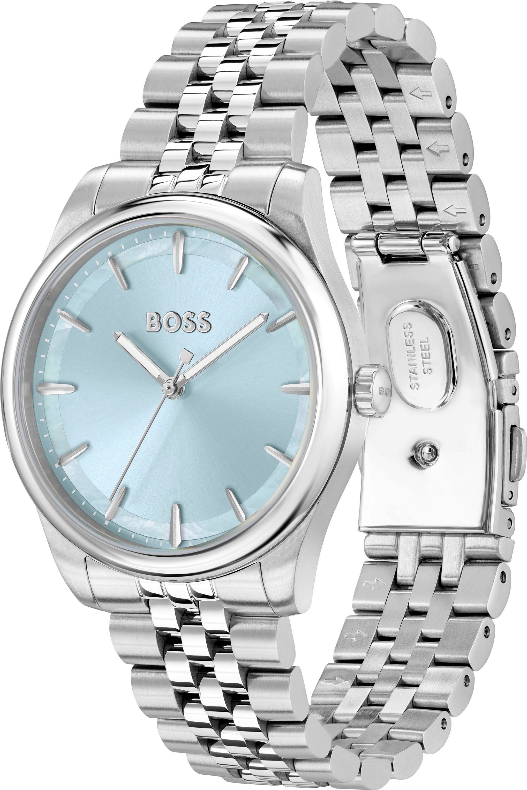 Boss Kwartshorloge GRACEFUL Horloge, dameshorloge, stalen band, analoog