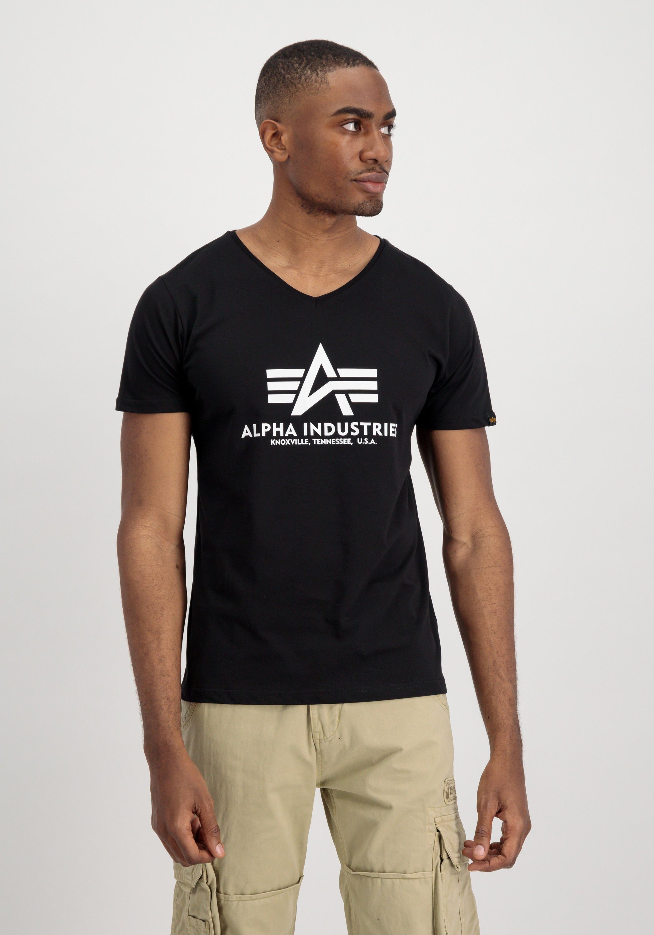 Alpha Industries T-shirt Men T-Shirts Basic V-Neck T