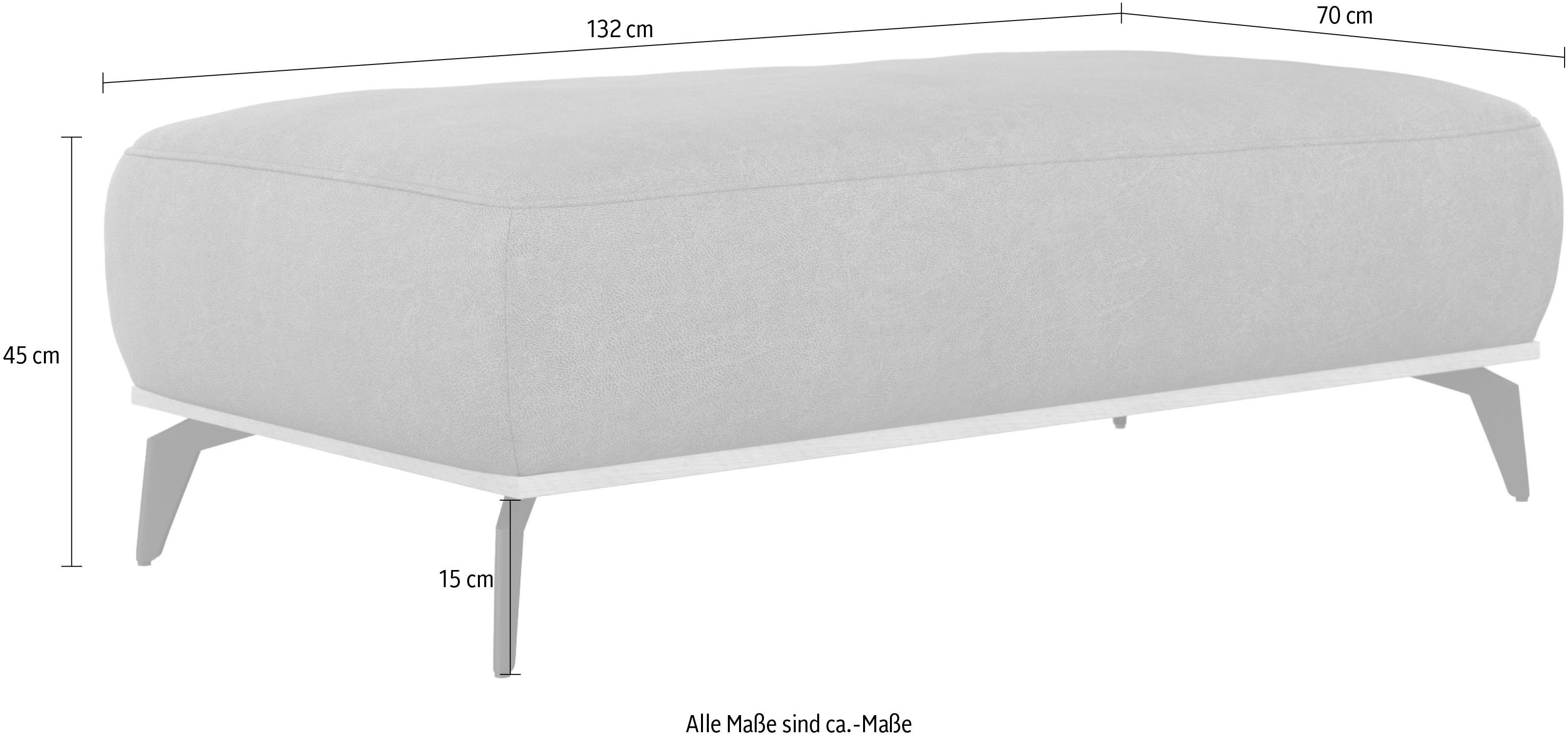 Places of Style Hocker Fjord Met een houten lijst van massief beuken eikenkleurig, met poten 15 cm hoog
