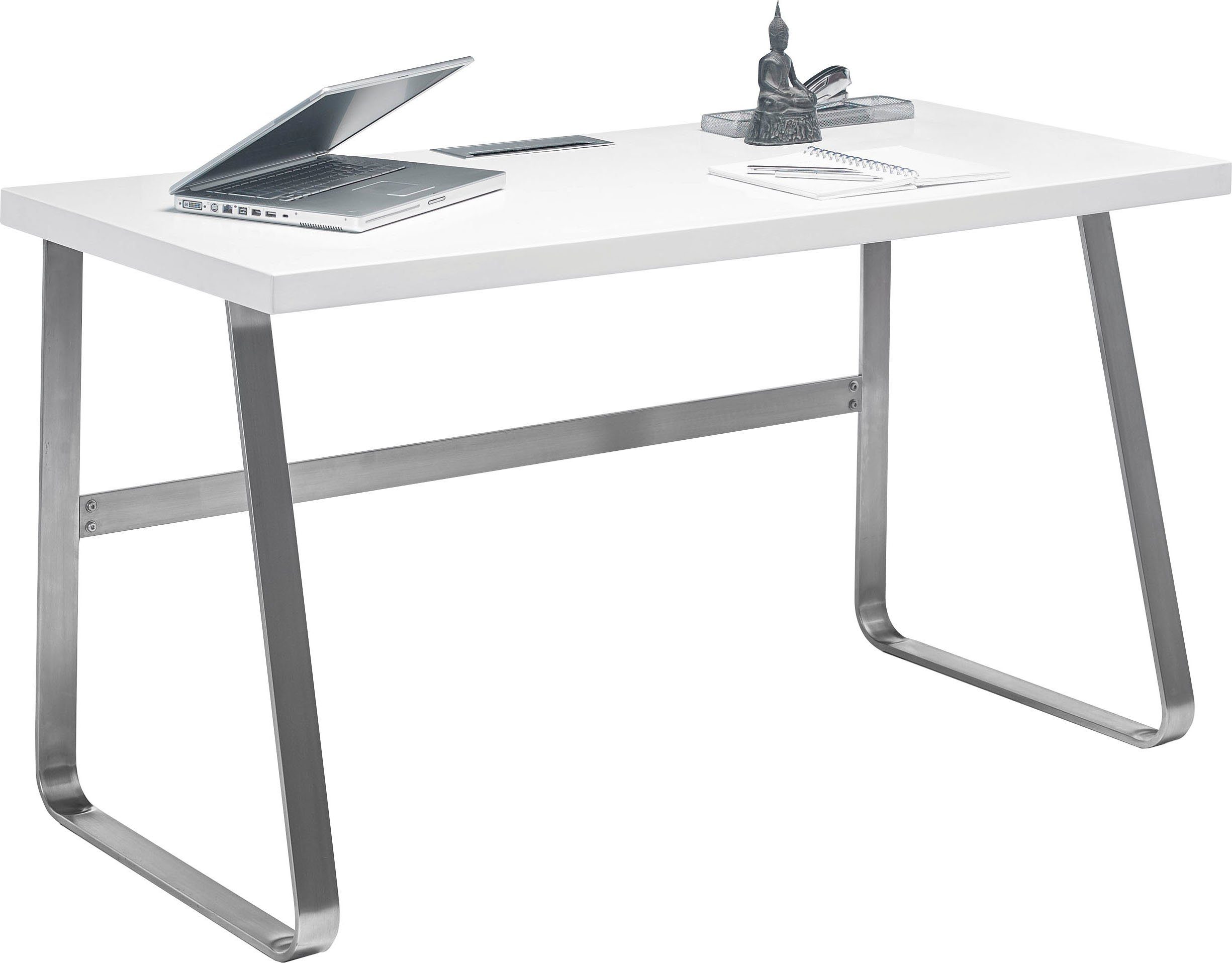 MCA furniture Bureau Beno Gaming tafel, computertafel, frame in roestvrij staal look, breedte 140 cm