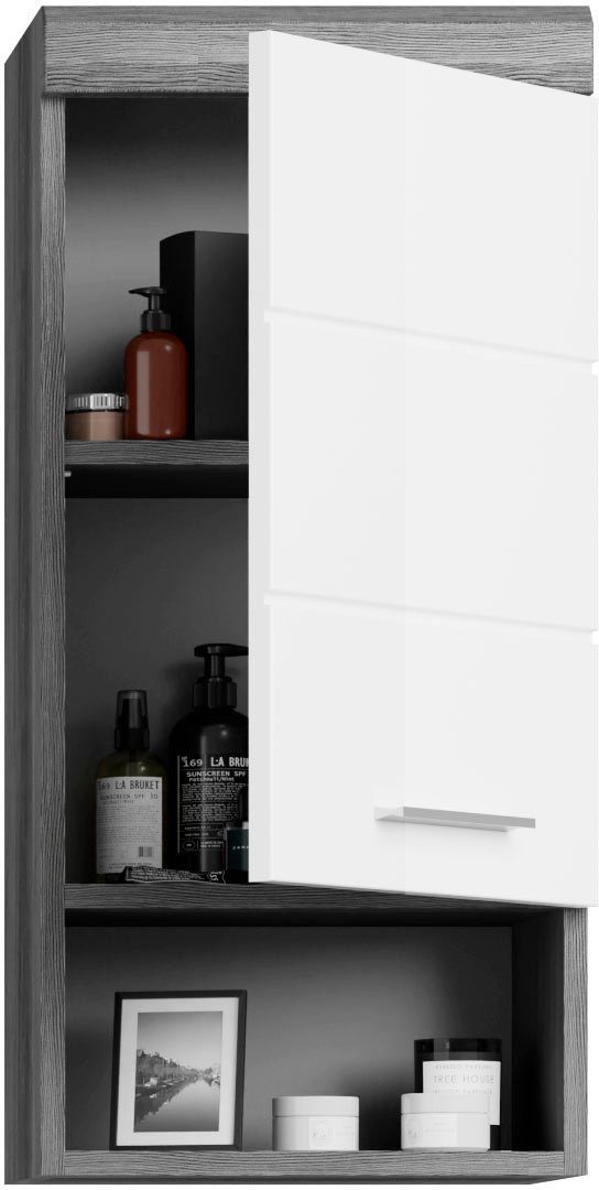 INOSIGN Badmeubelset Siena, 5-delig, bestaande uit: Hoge kast, WBU, spiegel, onderkast, hangkast (set, 5 stuks)