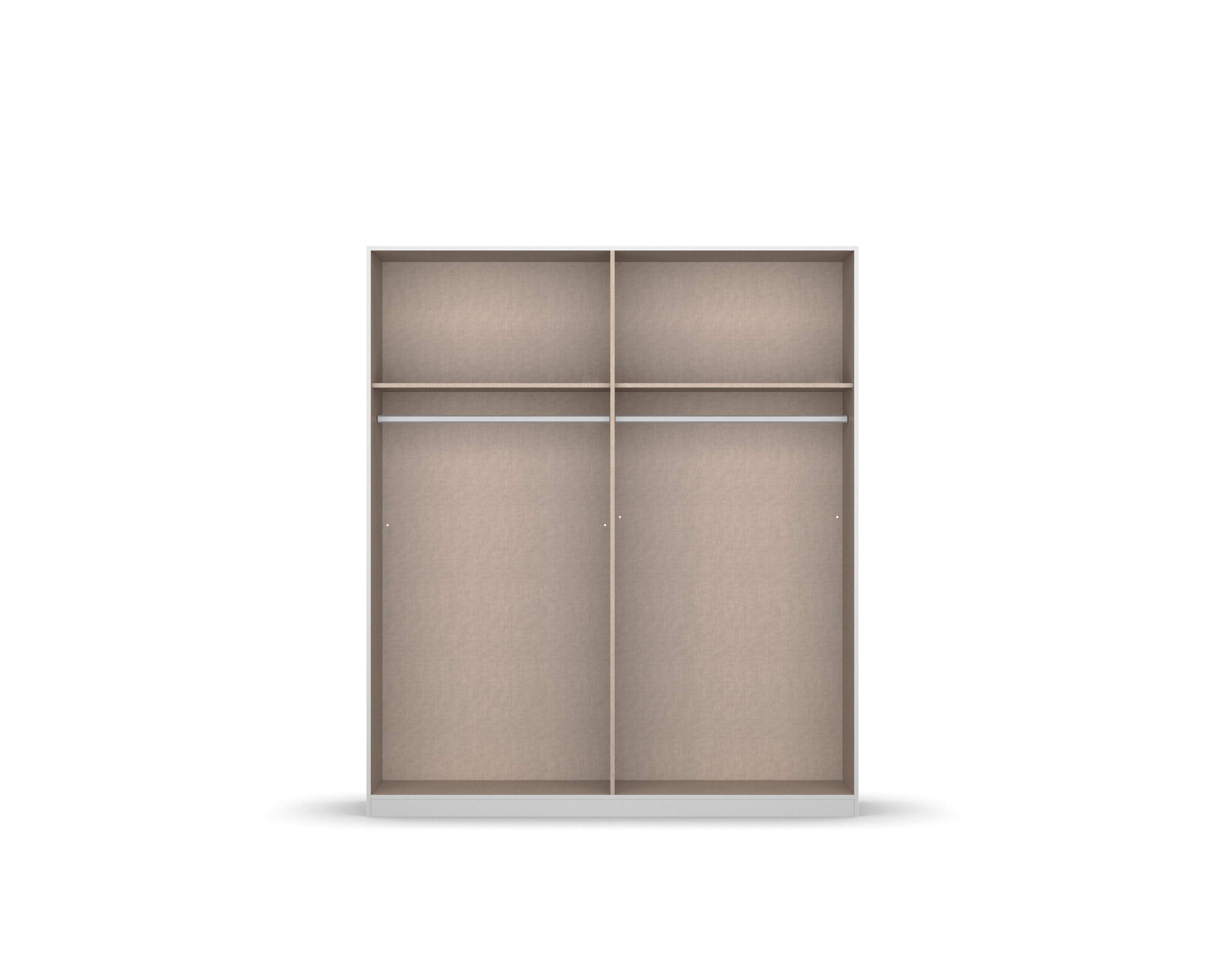 rauch Draaideurkast Kledingkast Kast Garderobe Slaapkamerkast ACERO Middeldeuren met spiegel in moderne loft-look MADE IN GERMANY