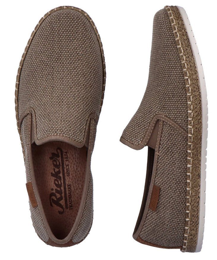 Rieker Espadrilles Slipper, strand schoen, zomerschoen met stretchinzetten