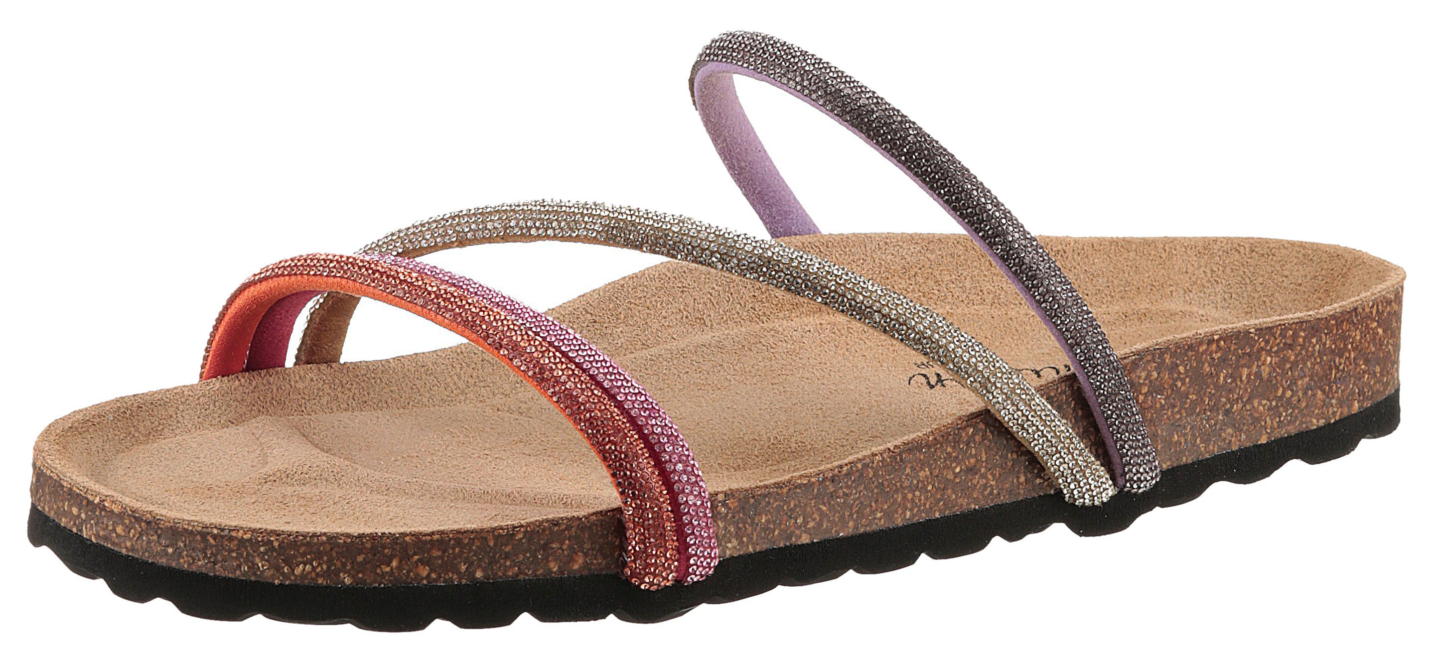 Aniston SHOES Slippers , zomerschoen, strandschoen, glitterstenen - nieuwe collectie