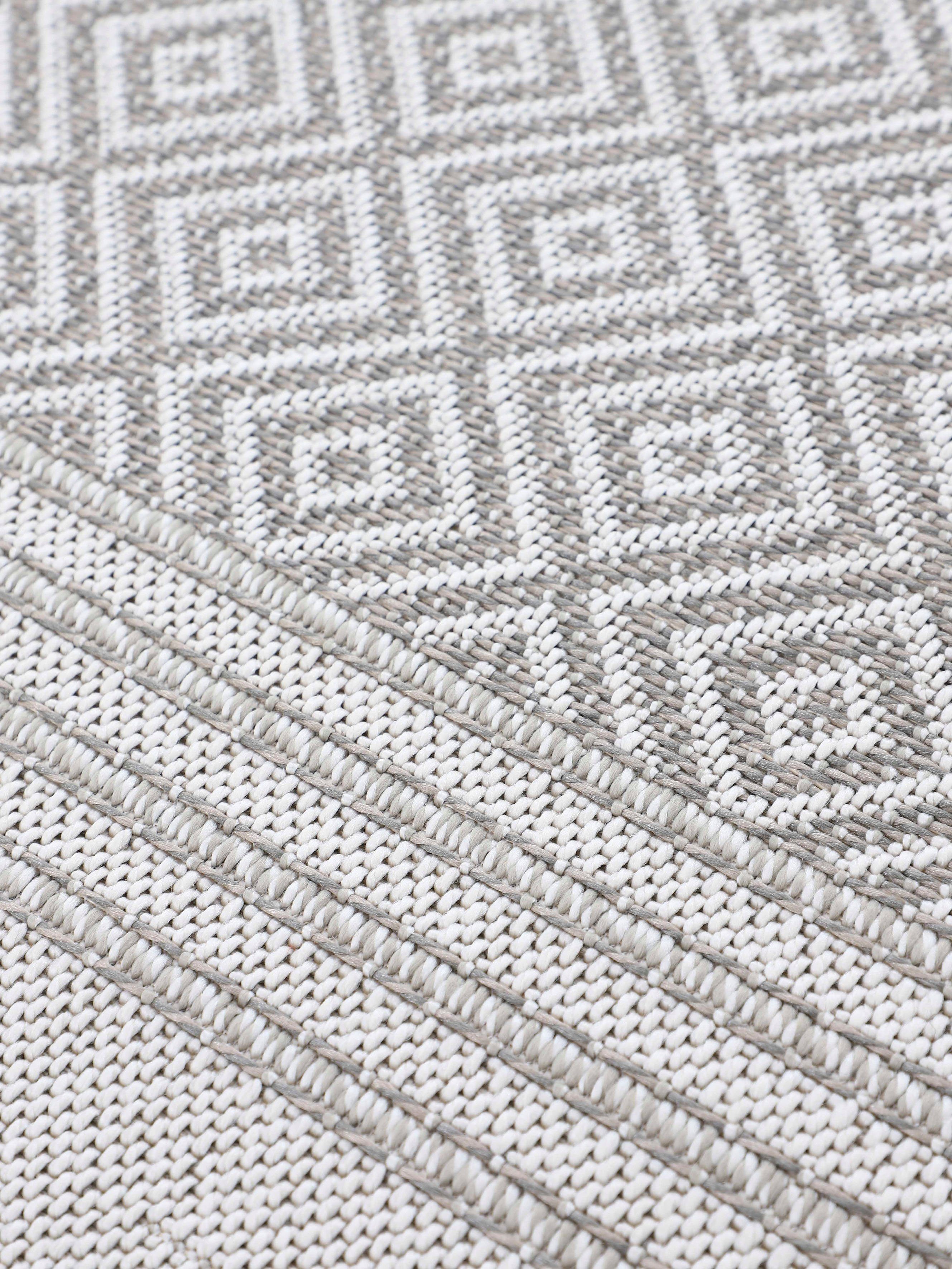 carpetfine Vloerkleed Boho 103 robust vlakweefsel, sisal look, uv-bestendig, buitenruimte