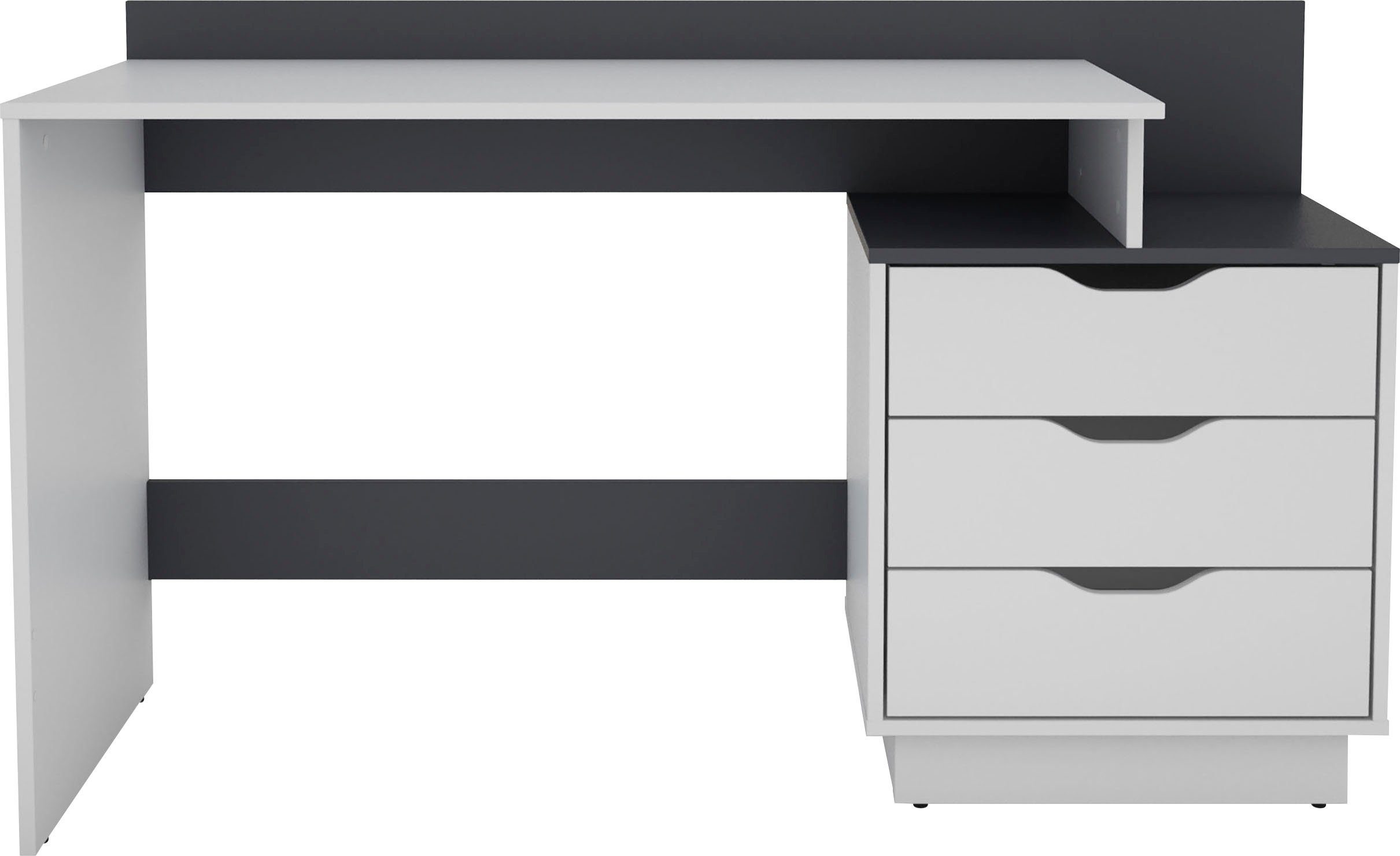 byLIVING Bureau Bern, modern pc-bureau met veel bergruimte, breedte 138 cm, rechts of links te monteren