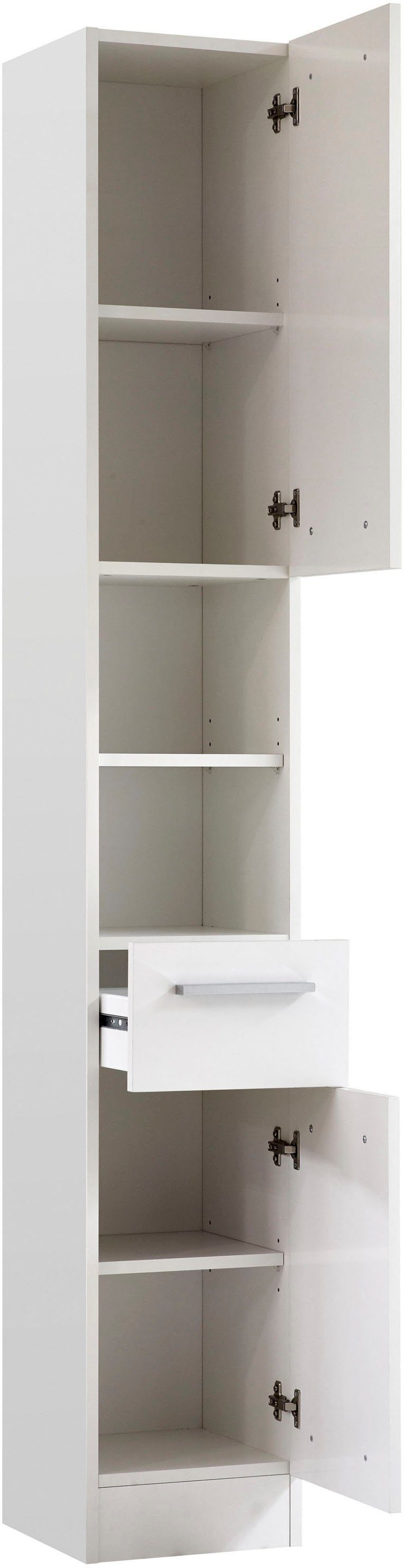 Saphir Hoge kast Quickset 335 Badkamermeubel 30 cm breed, 2 deuren, 1 nis, 1 lade