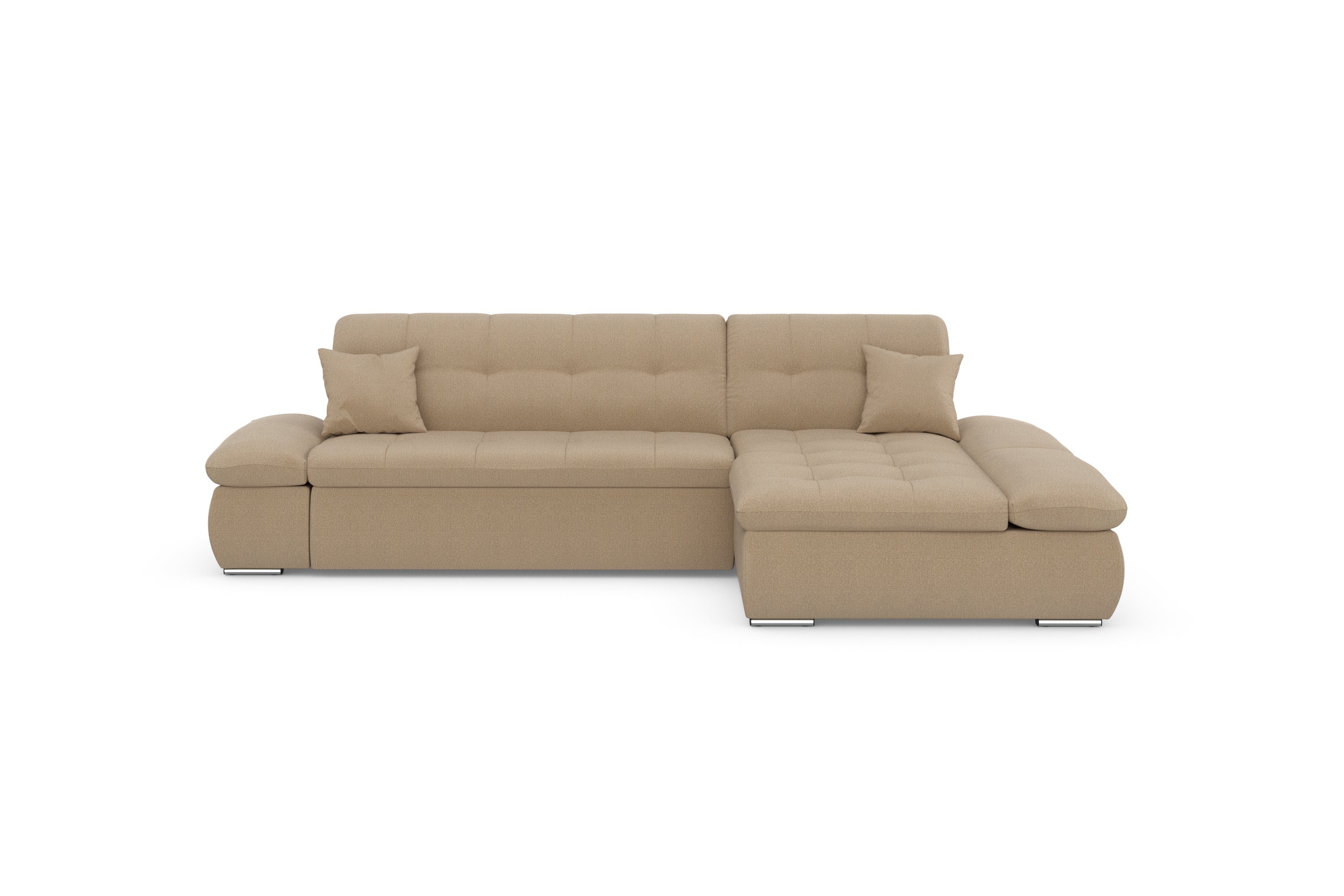 DOMO collection Hoekbank Moric bxdxh 300x172x80 cm, ook in cord, L-model XXL-formaat, optioneel ook met slaapbank functie en verstelling armleuning,