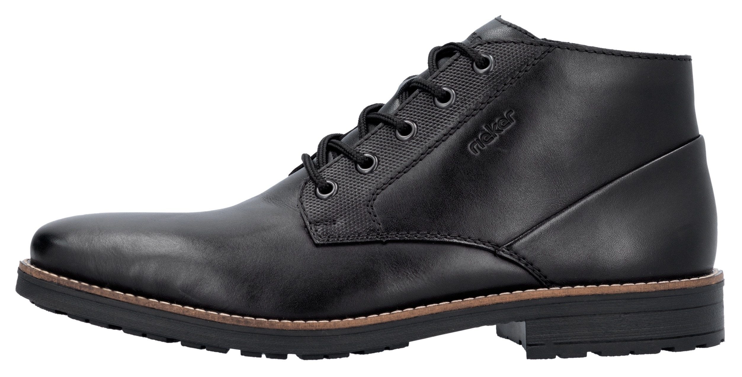 Rieker Veterlaarsjes veterschoenen, business-veterschoenen, enkellaars met zachte bovenlaag