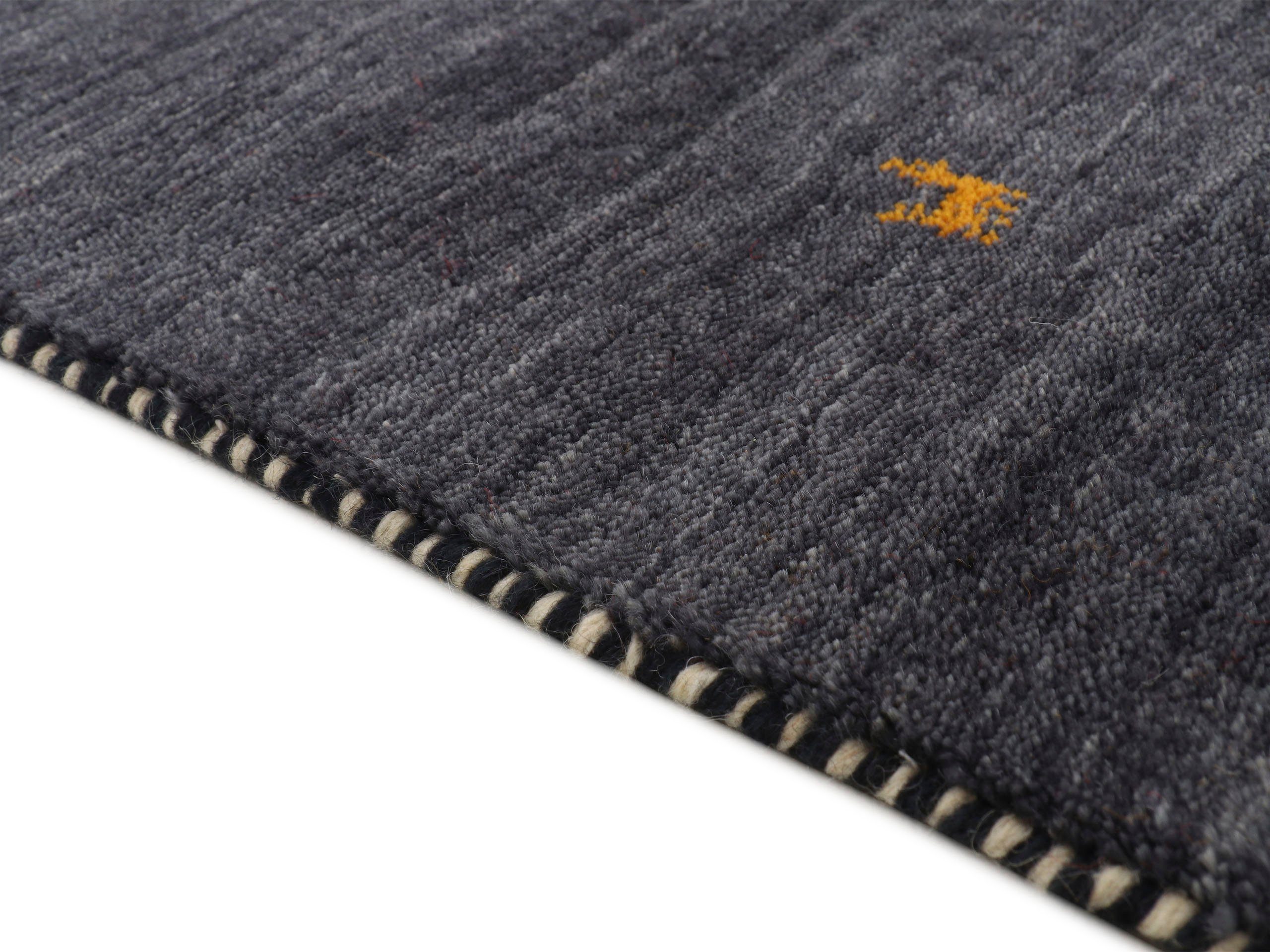 carpetfine Wollen kleed Gabbeh Uni, ook als loper verkrijgbaar