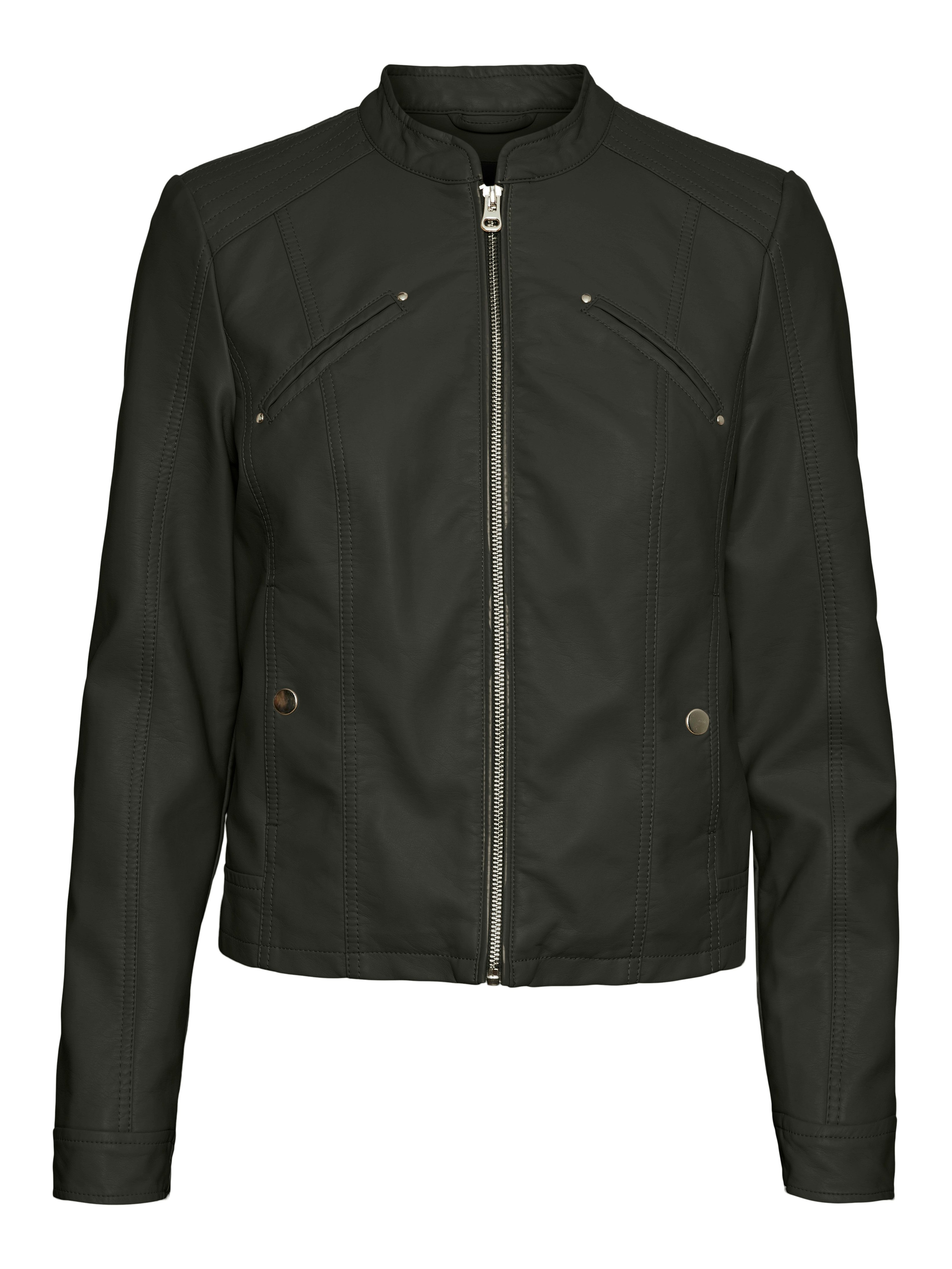 Vero Moda Curve Imitatieleren jack VMCFAVODONA COATED JACKET NOOS CUR