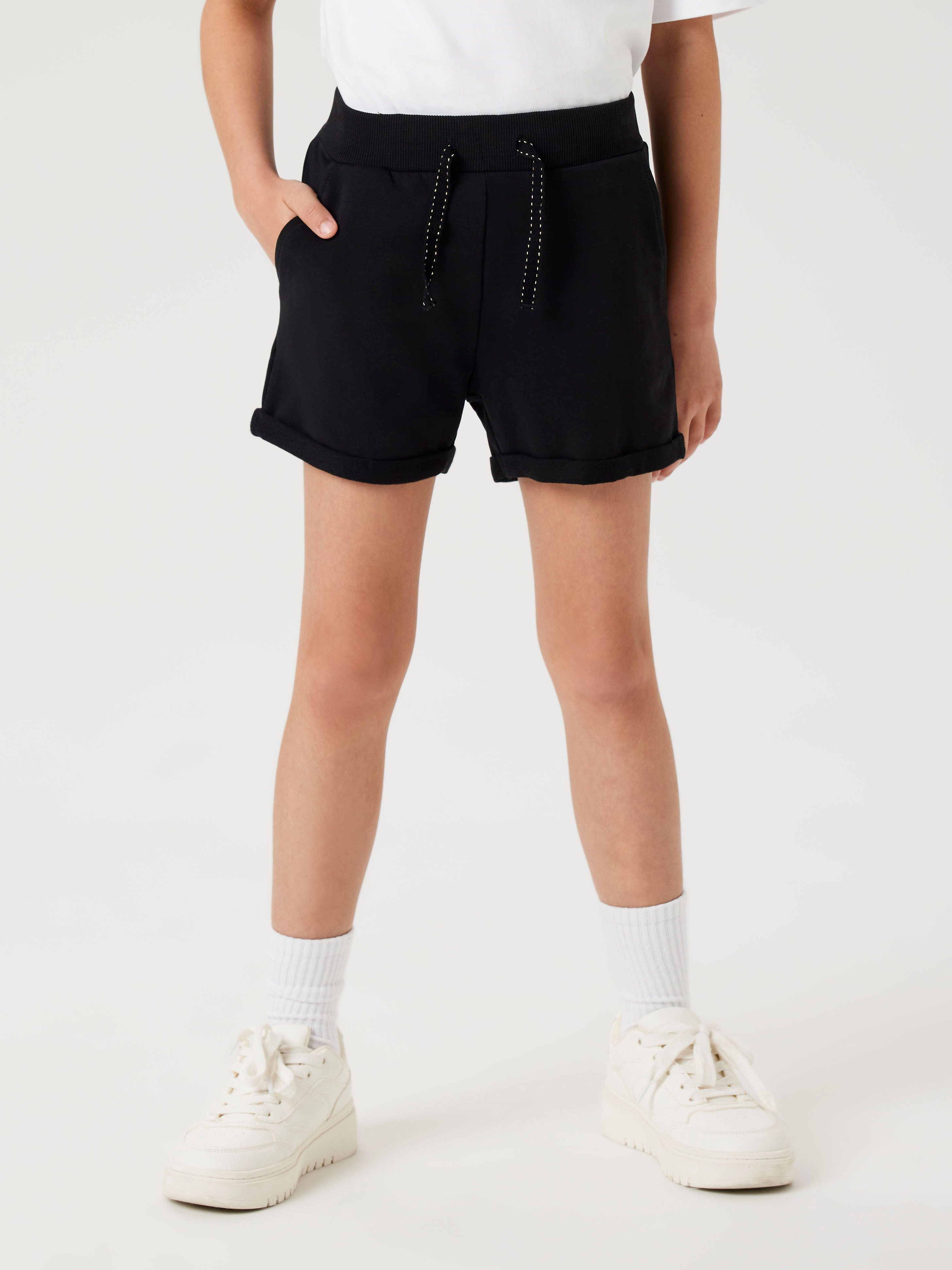 Name It Sweatshort NKFVOLTA SWE SHORTS UNB F NOOS meisjes shorts maat 104 zwart