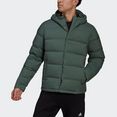 adidas sportswear outdoorjack helionic hooded donsjack groen