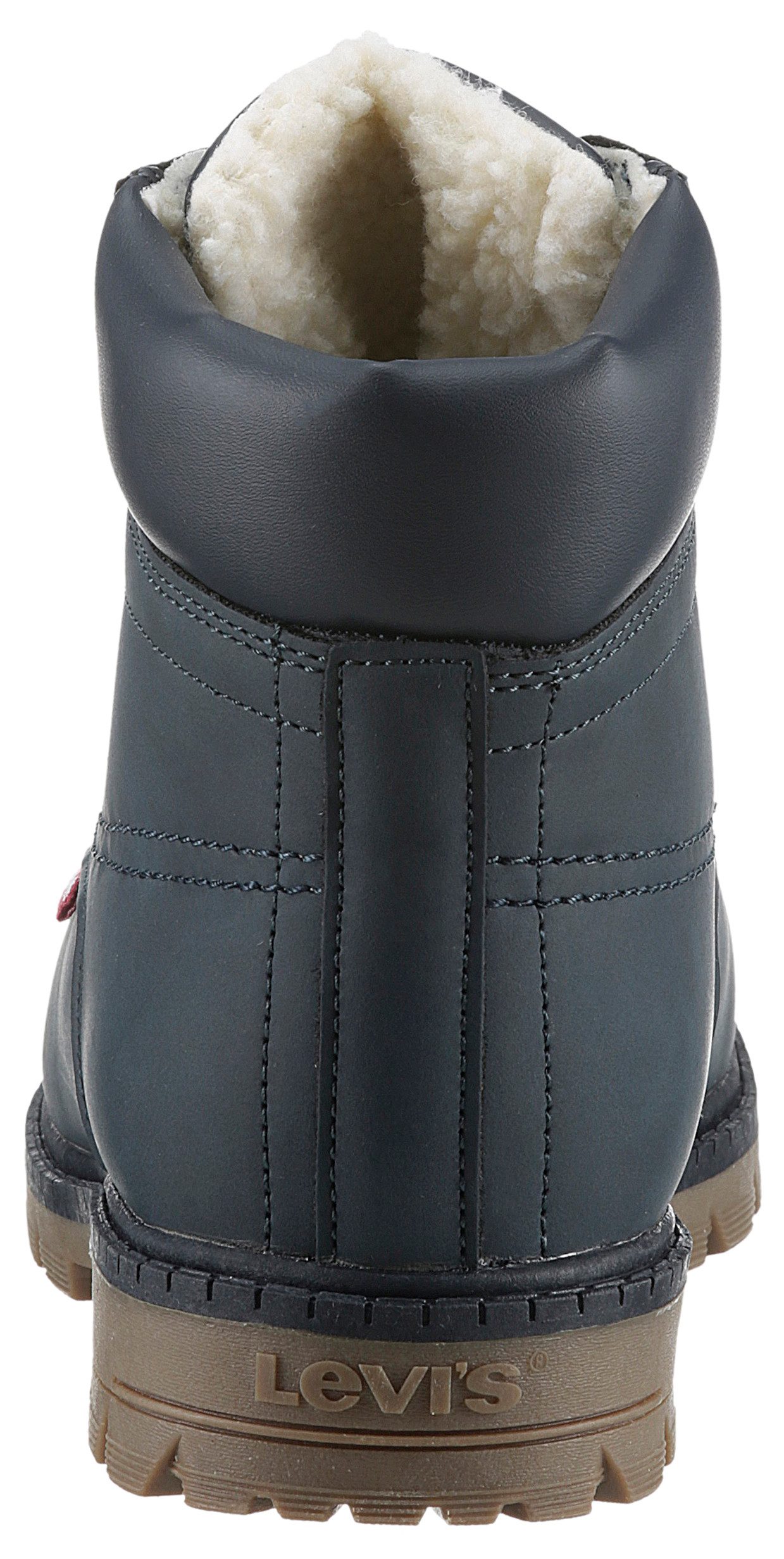 Levi's Kidswear Winterlaarzen LEVIS® NEW FORREST FUR , blokhak, outdoorschoen, veterschoenen met gepolsterde schacht