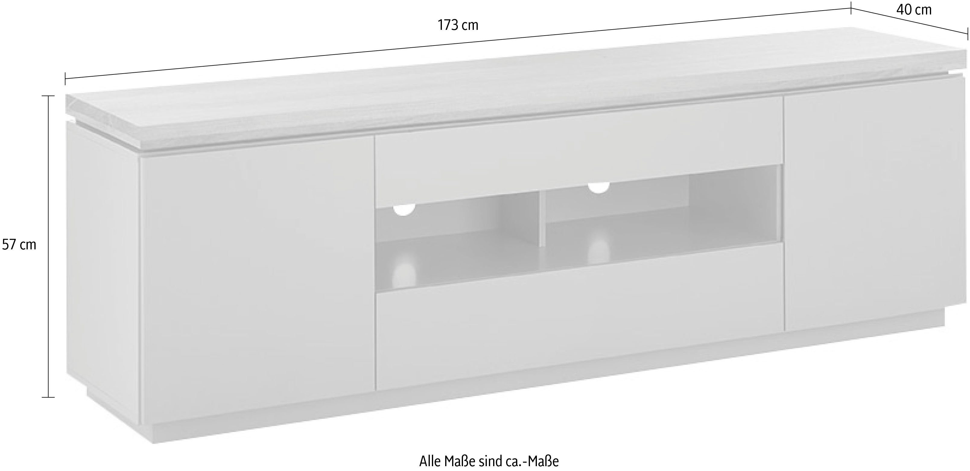 MCA furniture Tv-meubel PALAMOS Lowboard Deuren met demping/ soft-close