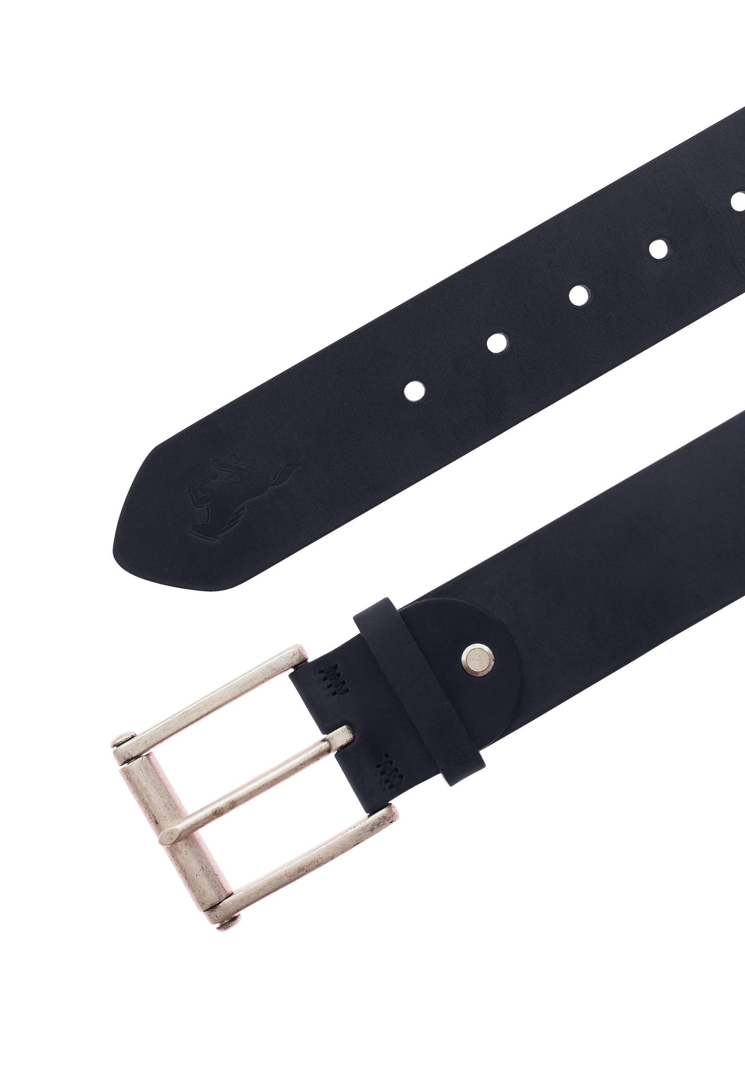 MUSTANG Leren riem Leren riem met vintage karakter en rolgesp, 4,5 cm