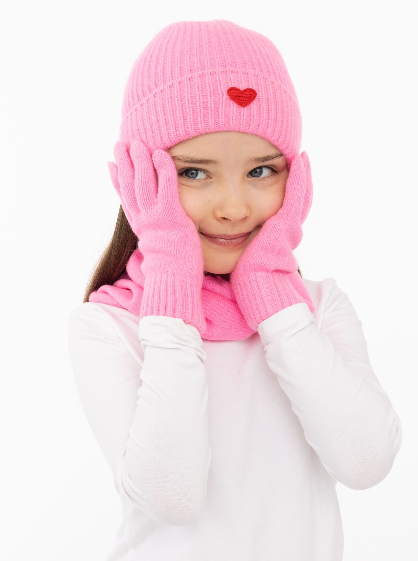 Zwillingsherz Gebreide handschoenen Kids-kasjmier handschoenen