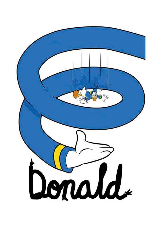 Komar XXL poster Donald Duck Spiral