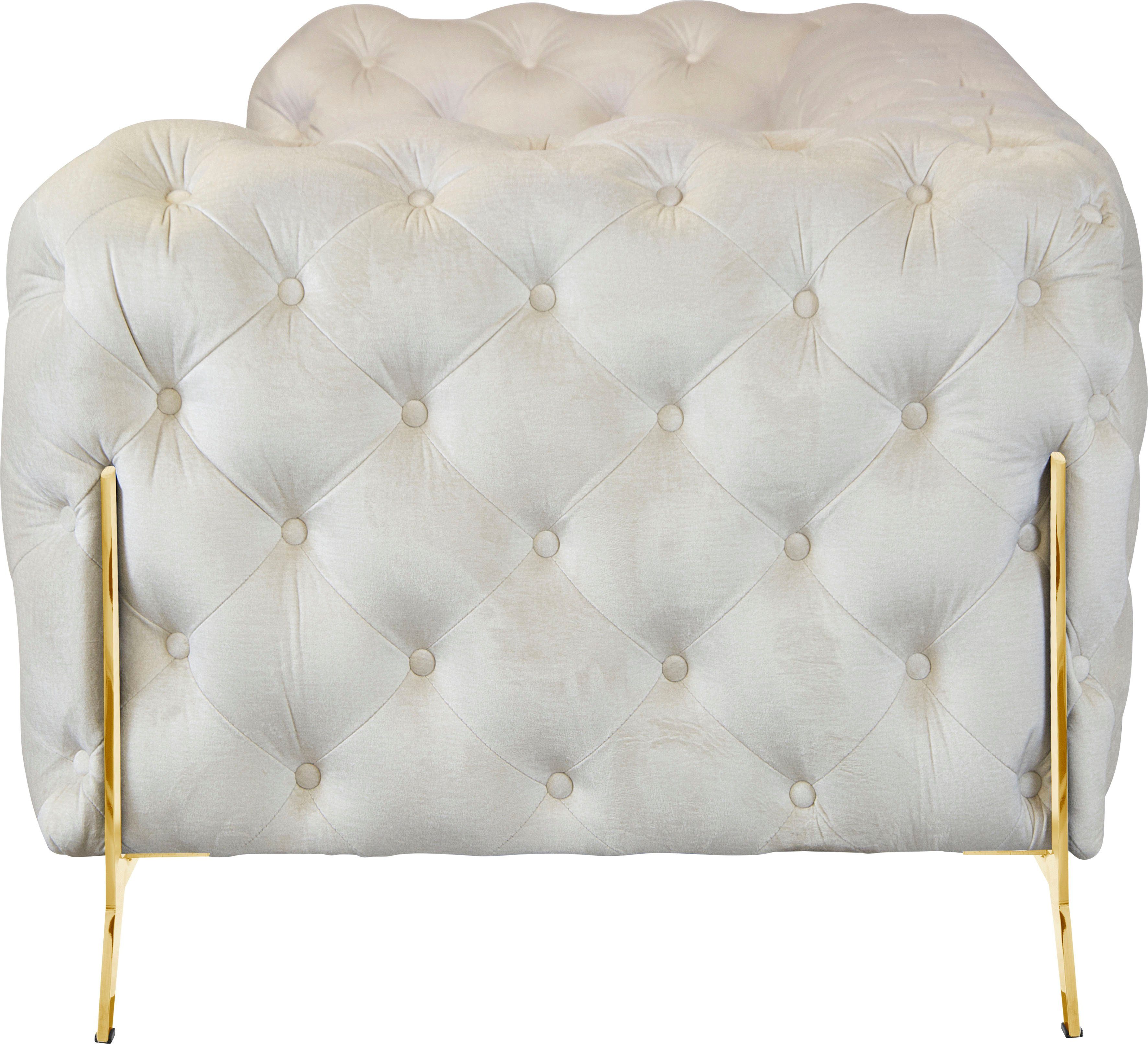 Leonique Chesterfield-bank Amaury luxueuze capitonnage, moderne chesterfield look, kleur van de poten ter keuze