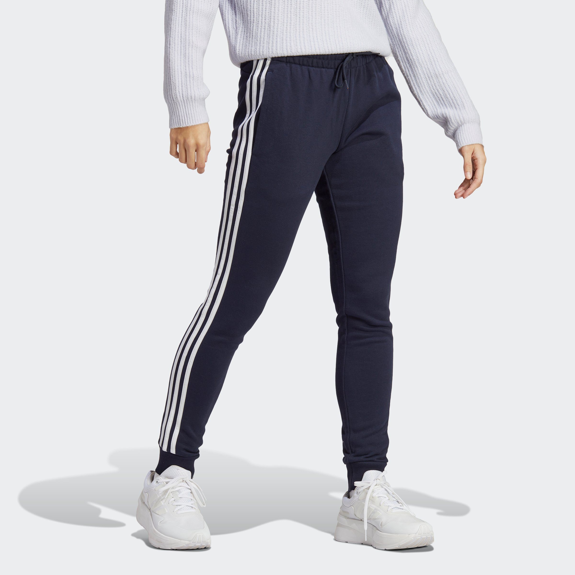 NU 20% KORTING: adidas Sportswear Joggingbroek Essentials 3-strepen French Terry CUFFED broek (1-del